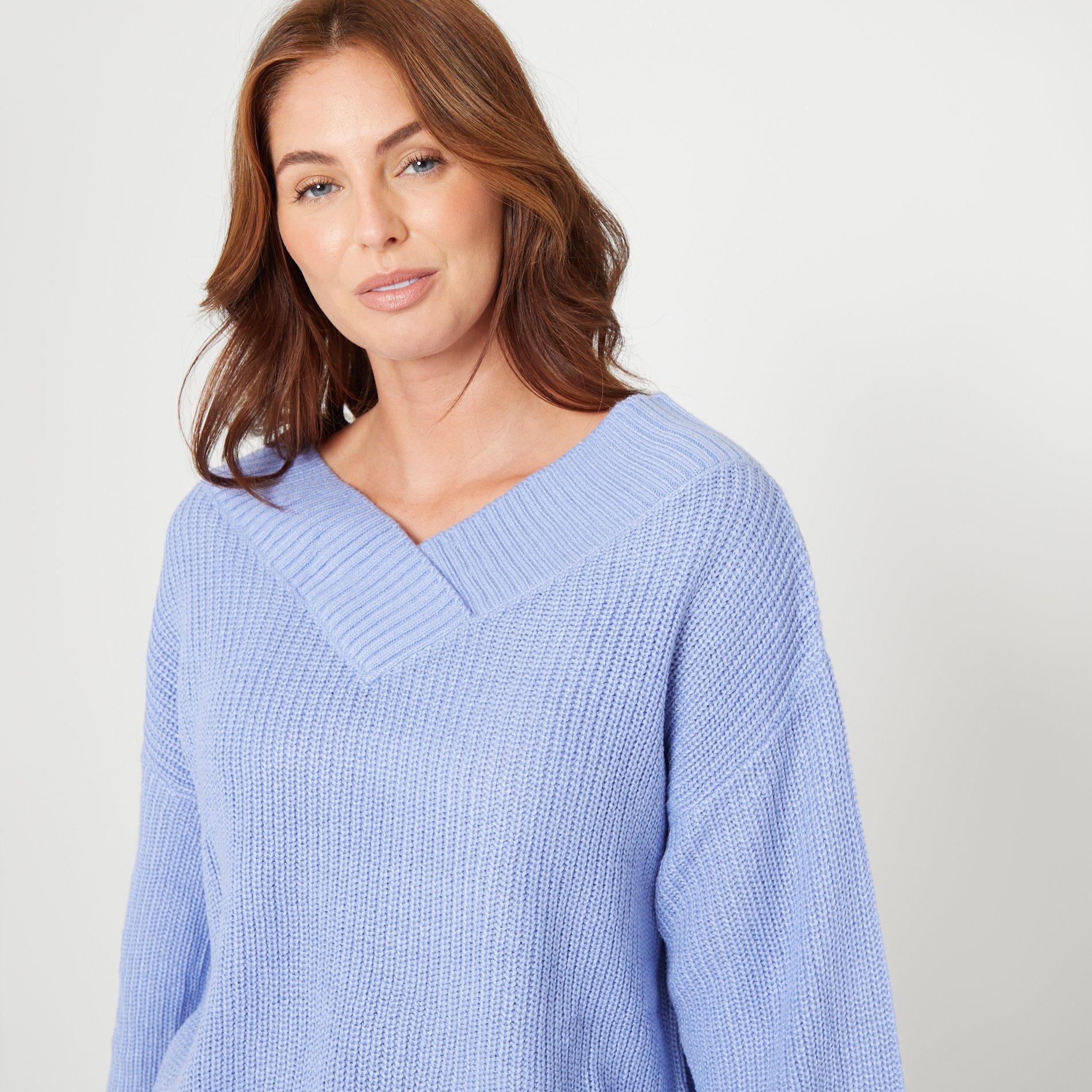 Azul - Be You - V Slouch Crew Neck Jumper - 5