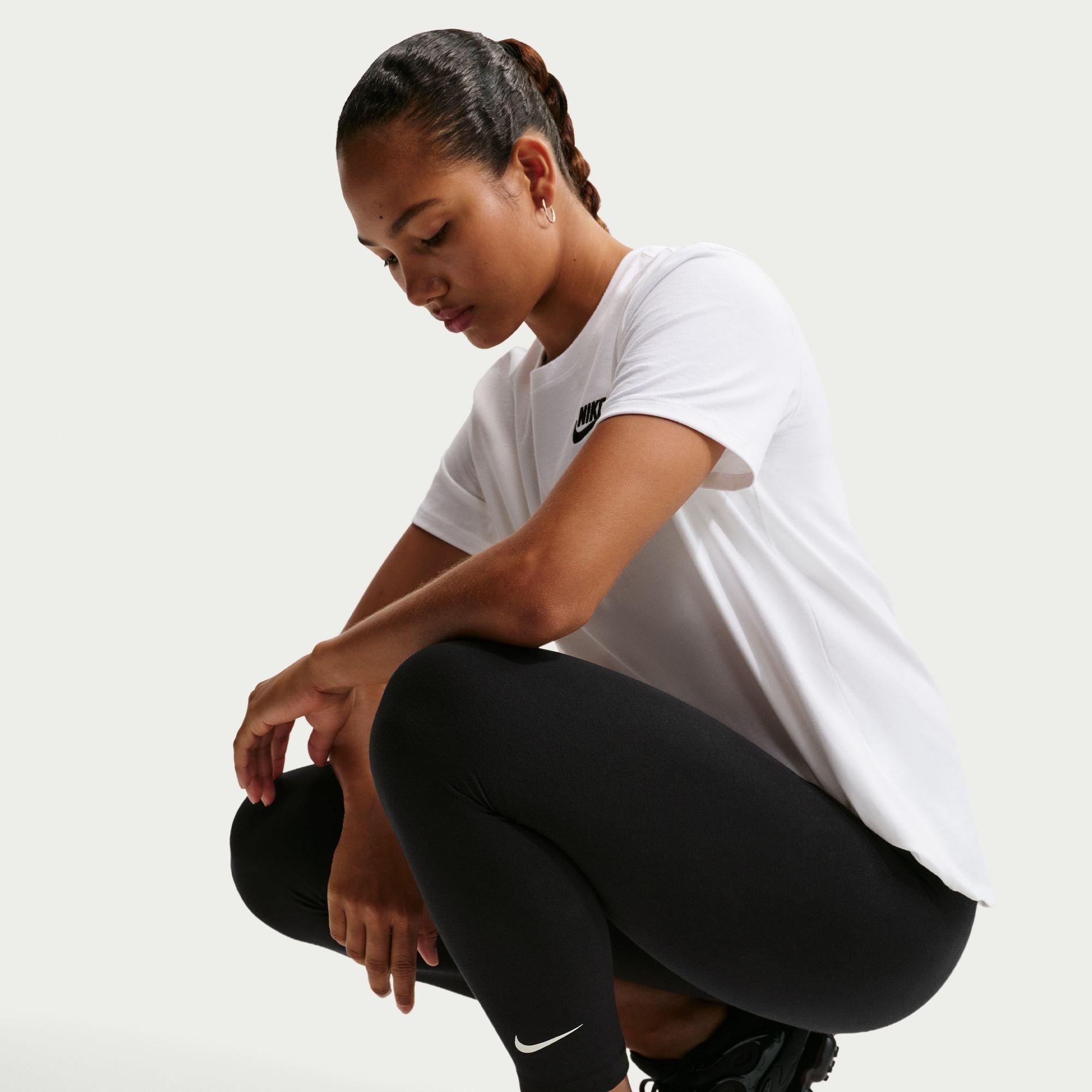 Black/Sail - Nike - Sportswear Classic Women's High-Waisted 7/8 Leggings - 3