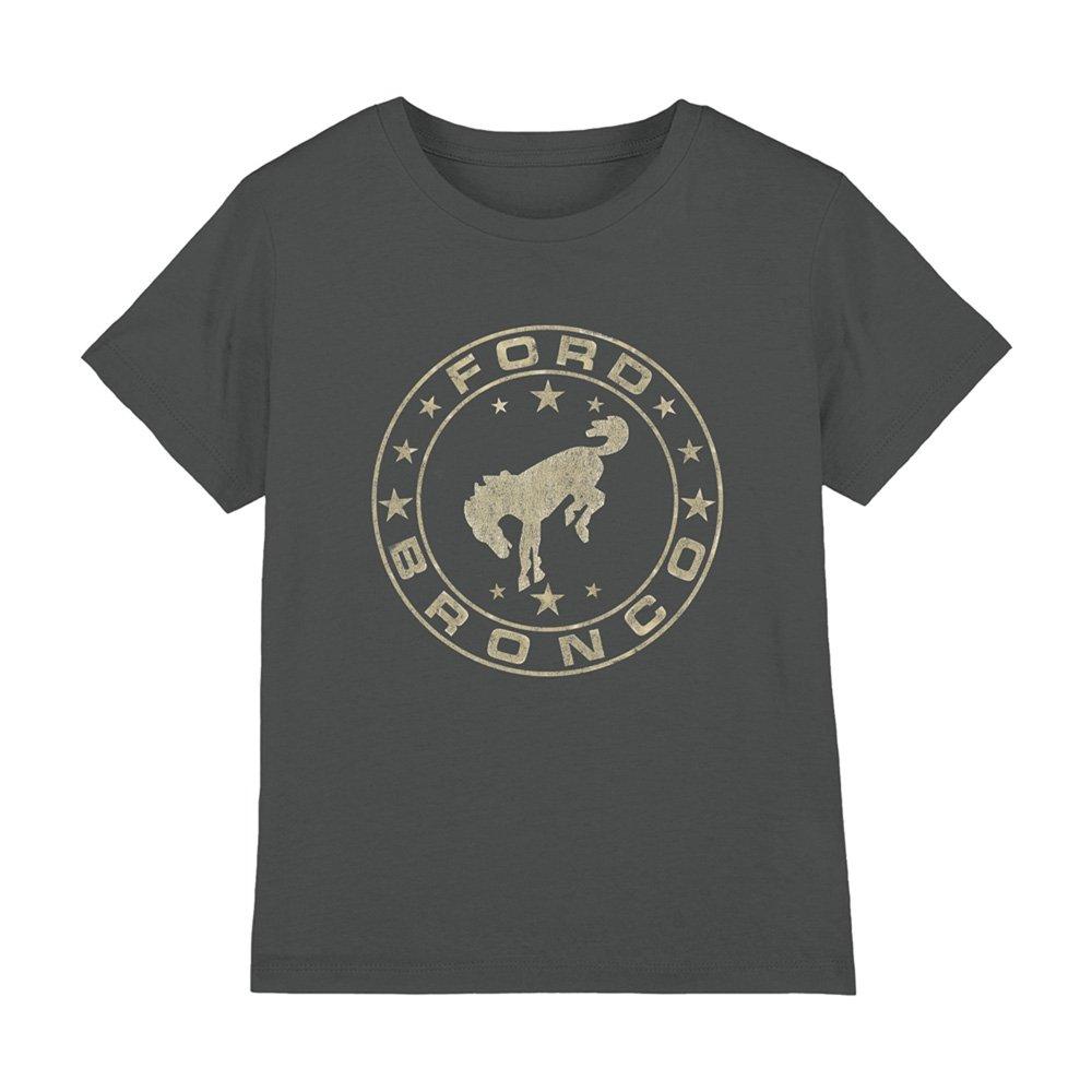 Charcoal - Ford - Ford Bronco Vintage Star Bronco Kids T-Shirt Char - 1