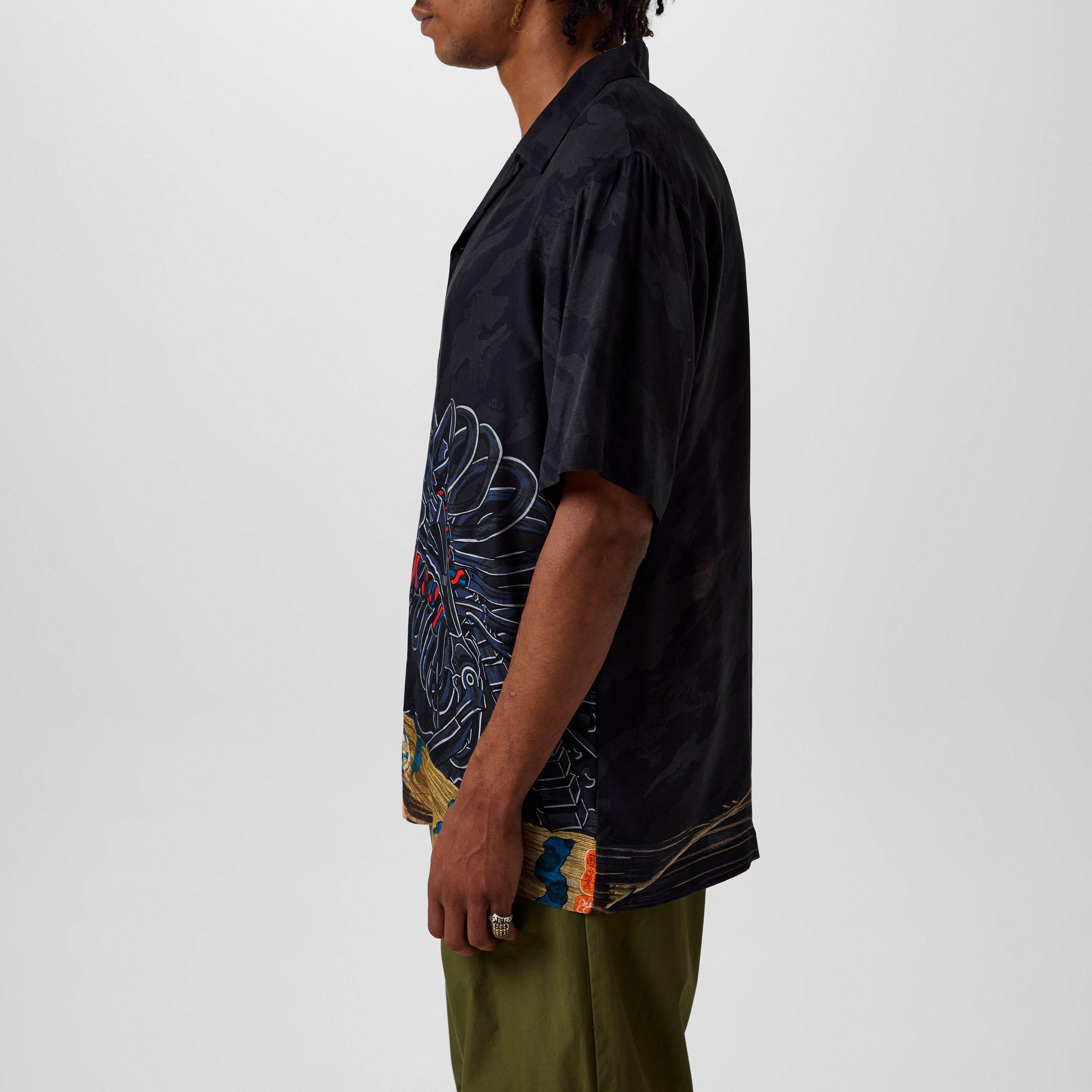 Multi - Maharishi - Men's Cyber Skeleton Short-Sleeve Bowling Shirt - 5