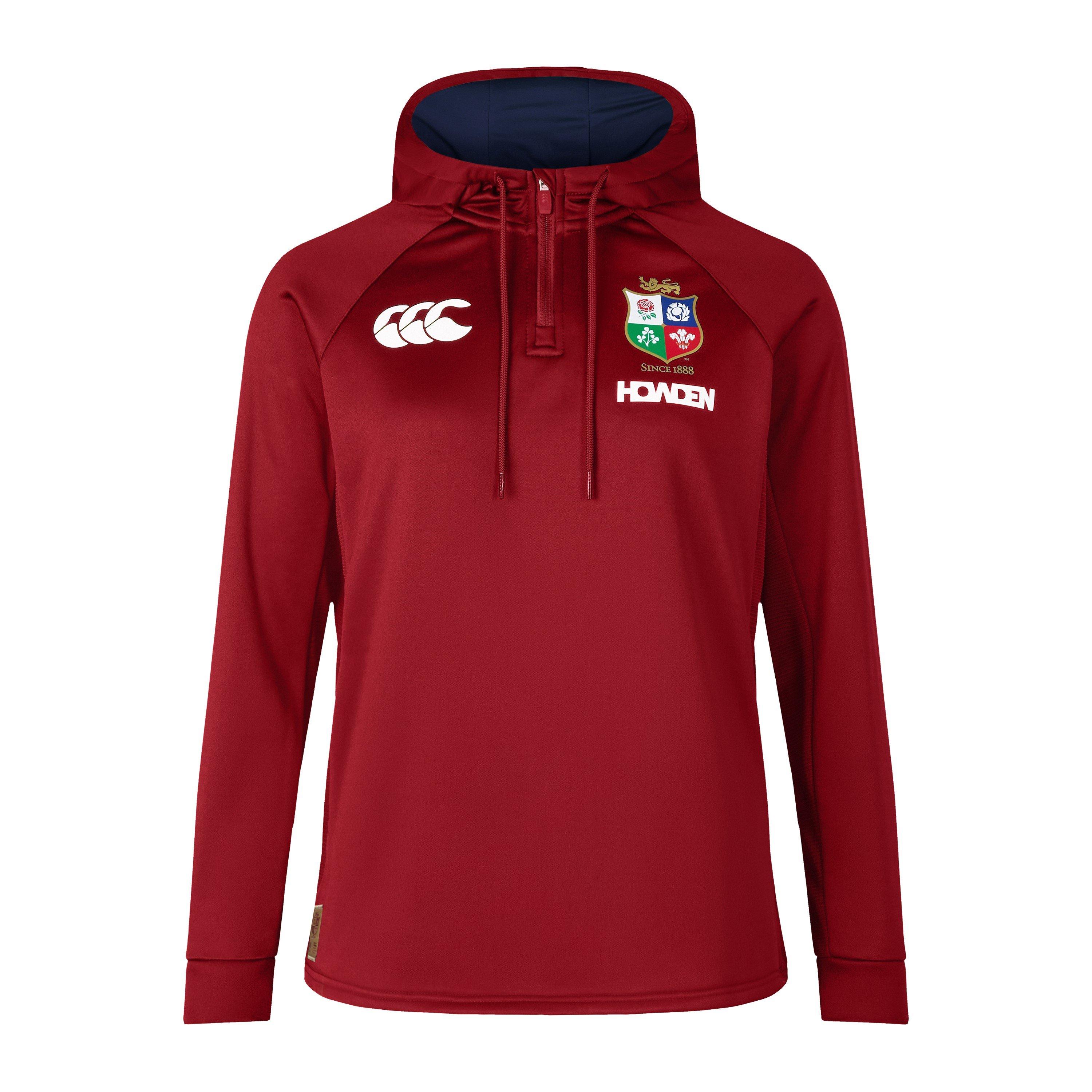 Canterbury Women's British And Irish Lions 2024 Quarter Zip Hoodie - Red Dahlia - 10 (S)