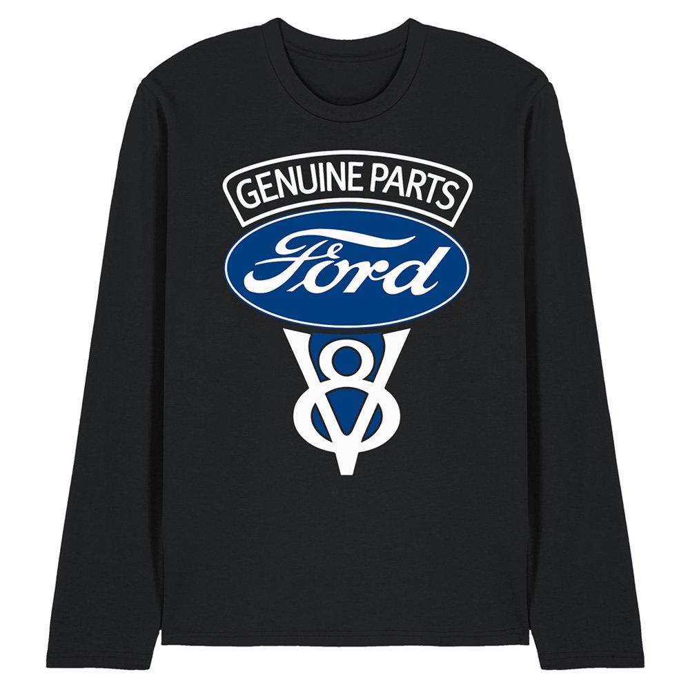 Black - Ford - Ford V8 Genuine Parts Long Sleeve T-Shirt Black - 1