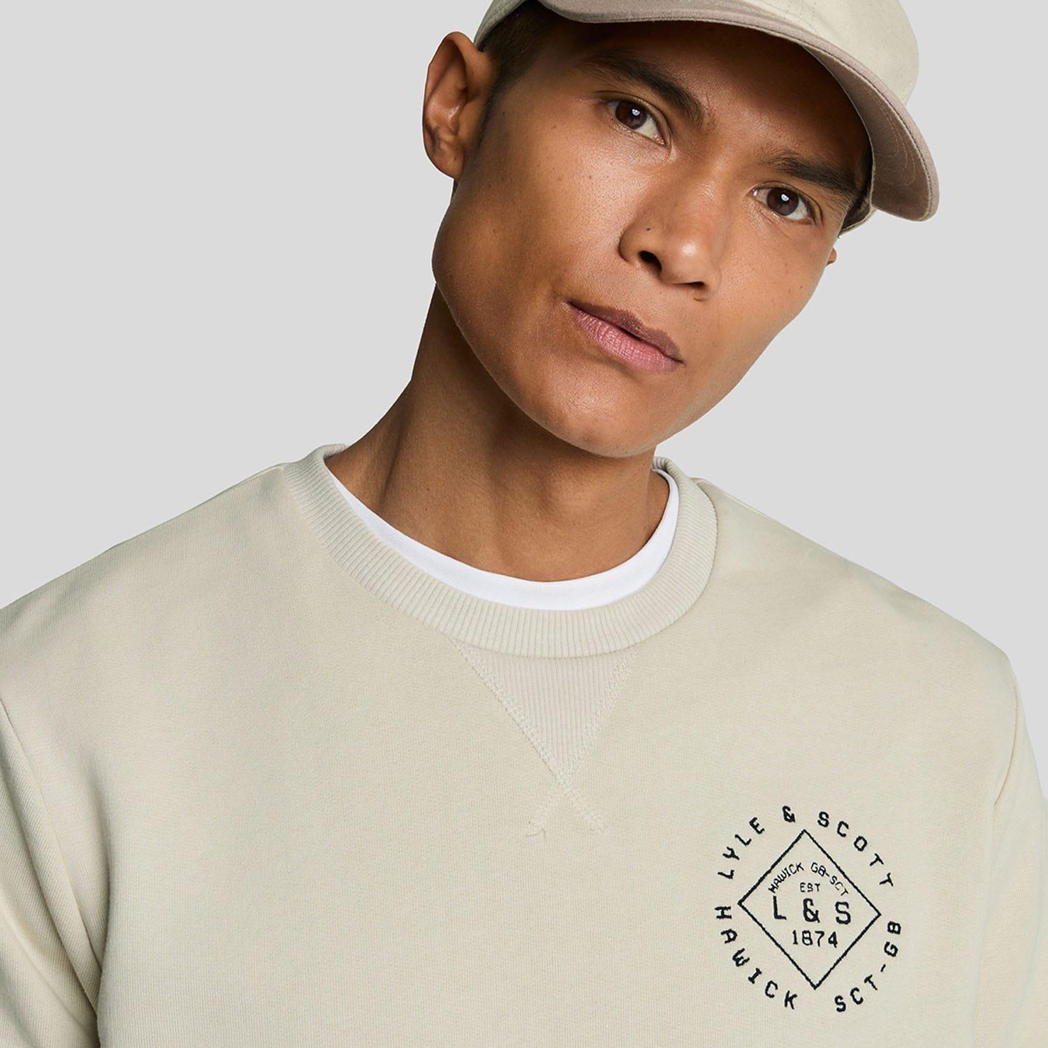 Cream - Lyle and Scott - Stamp Crewneck Sweatshirt - 4