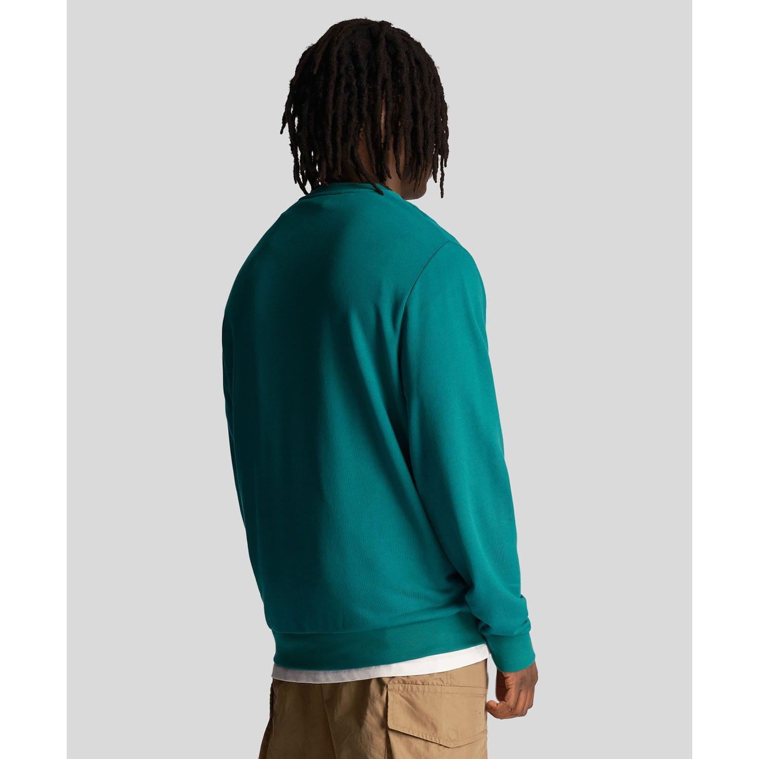 Green - Lyle and Scott - Loopback Embroidered Crewneck Sweatshirt - 3