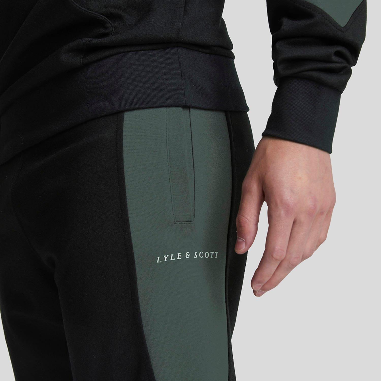 Black - Lyle and Scott - Colour Block Tracksuit Bottoms - 4