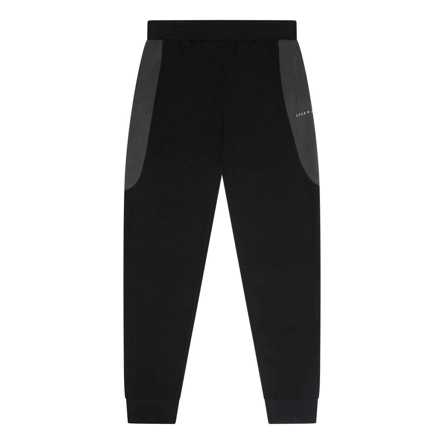Black - Lyle and Scott - Colour Block Tracksuit Bottoms - 5