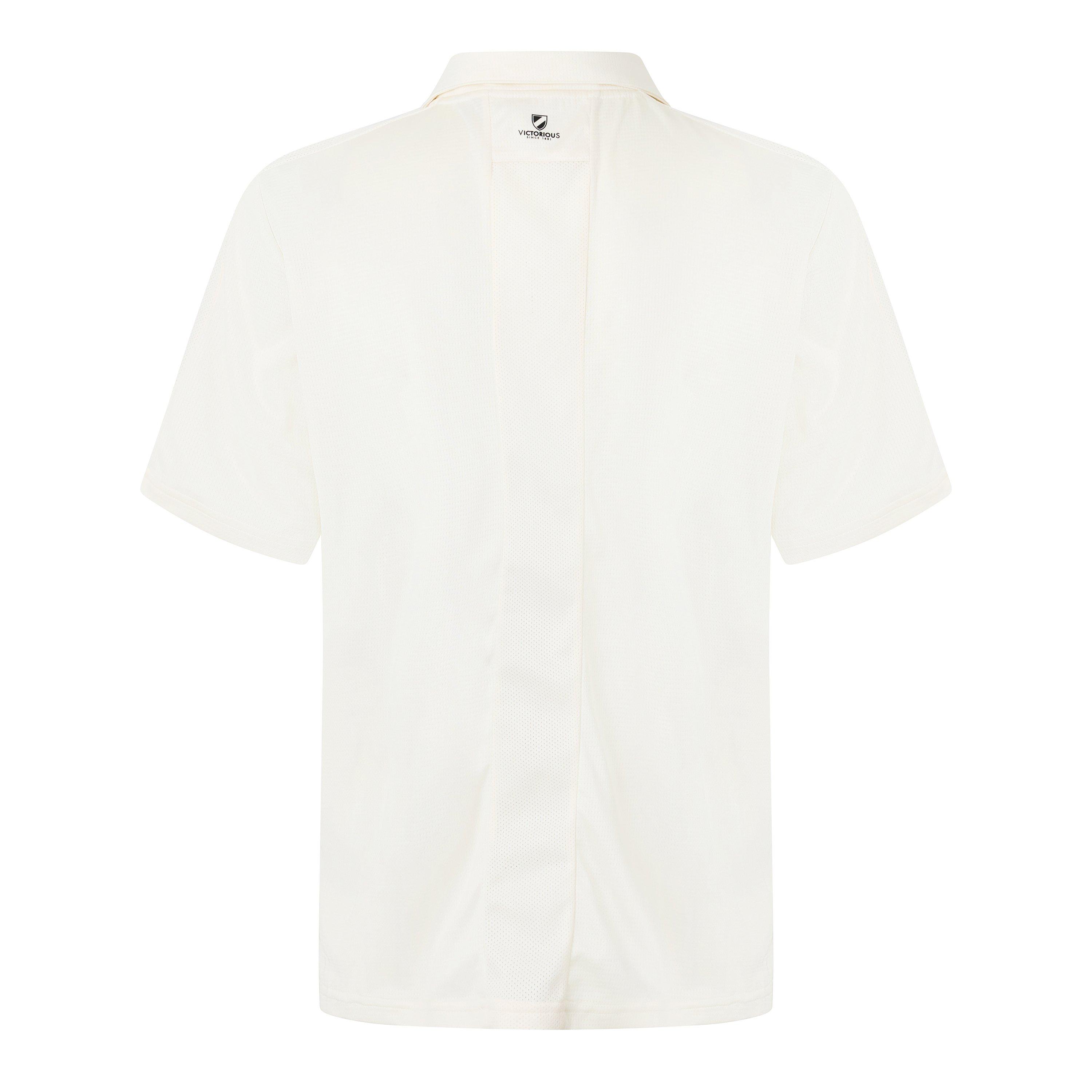 Cream - Slazenger - Men's Polo Neck Short Sleeve Cricket Shirt - 2