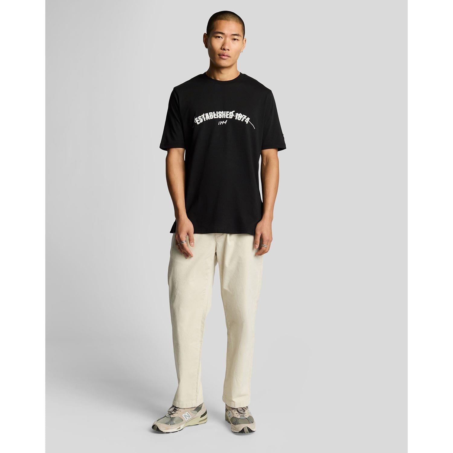 Black - Lyle and Scott - Established 1874 Graphic T-Shirt - 2