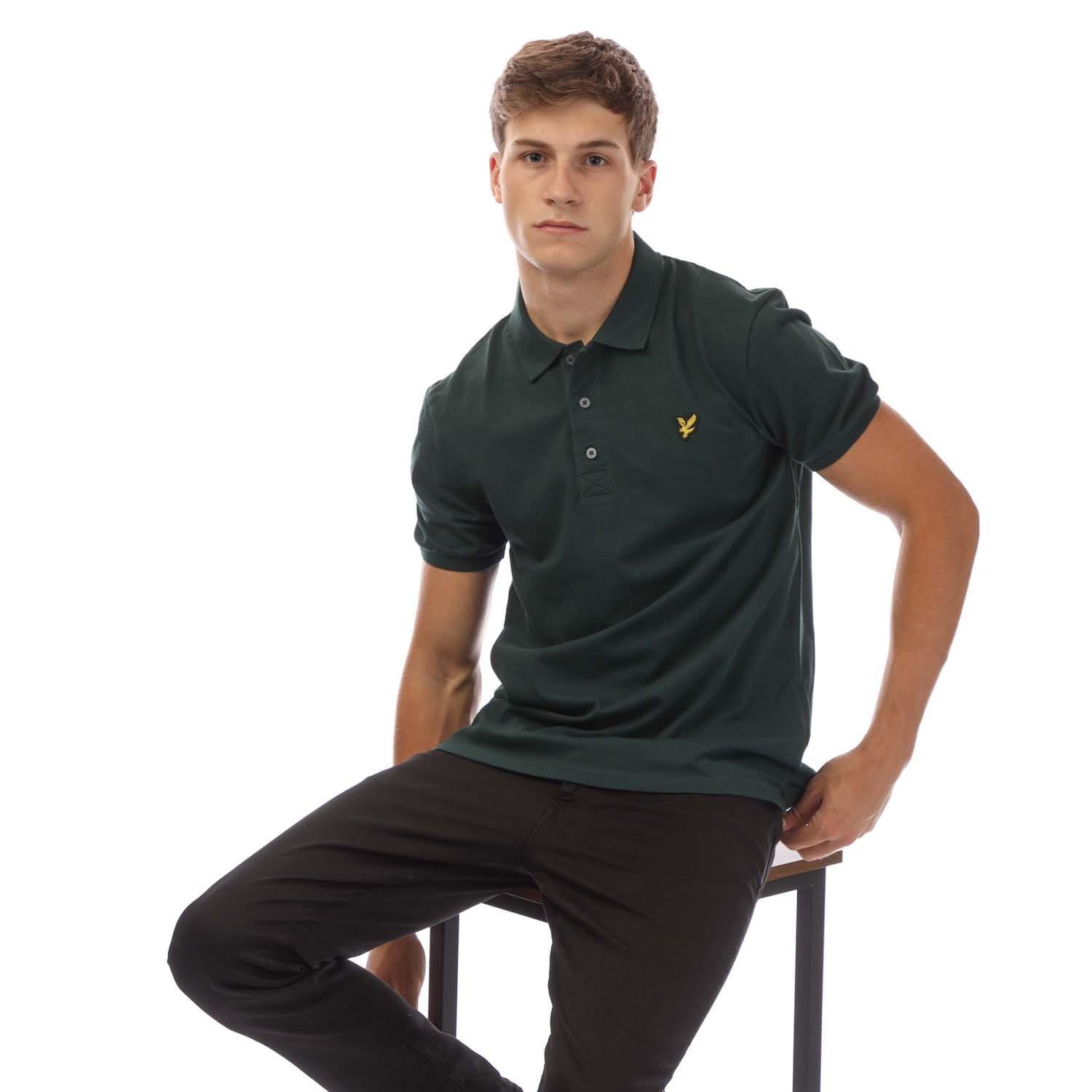 Green - Lyle and Scott - Plain Polo Shirt - 4
