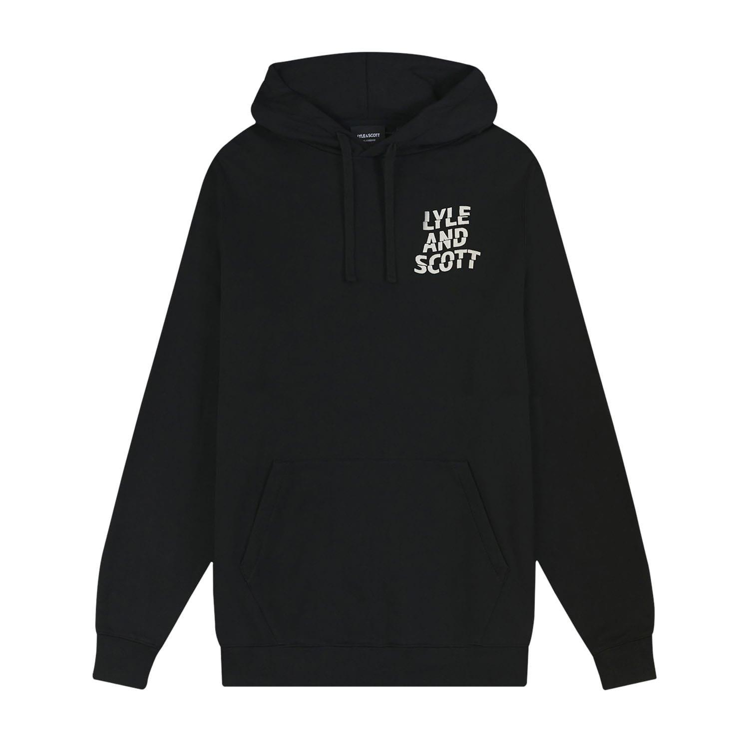 Black - Lyle and Scott - Ripple Logo Hoodie