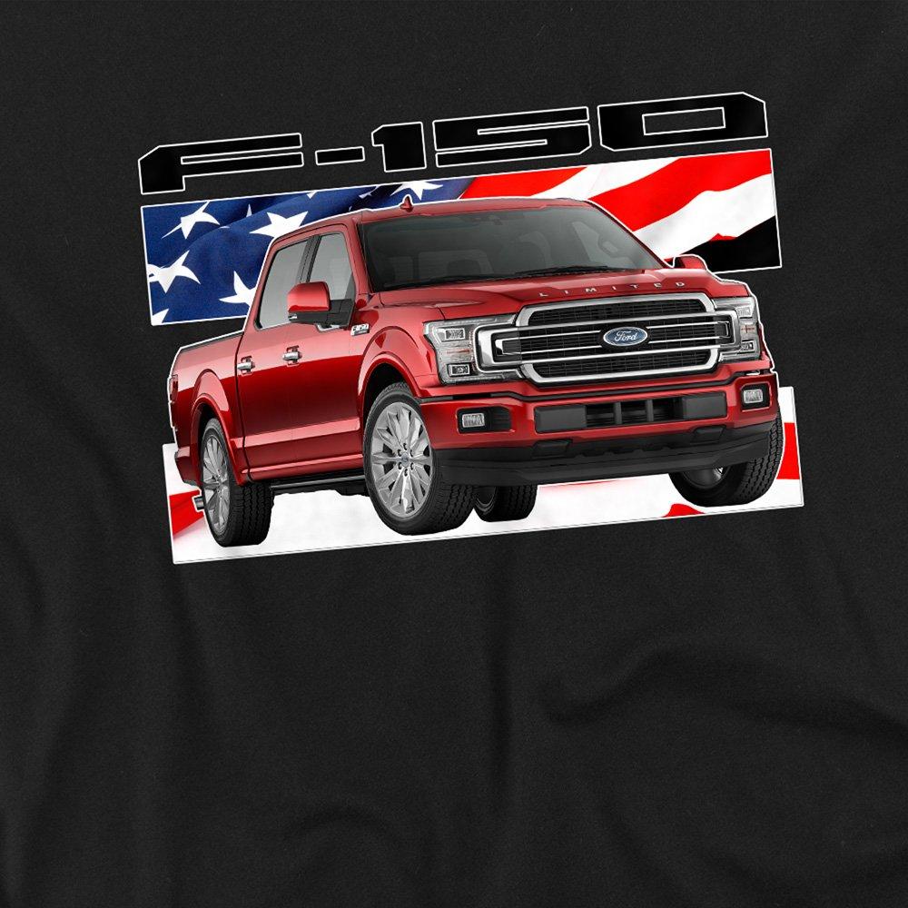 Black - Ford - Ford Trucks F 150 Flag Kids T-Shirt Black - 2