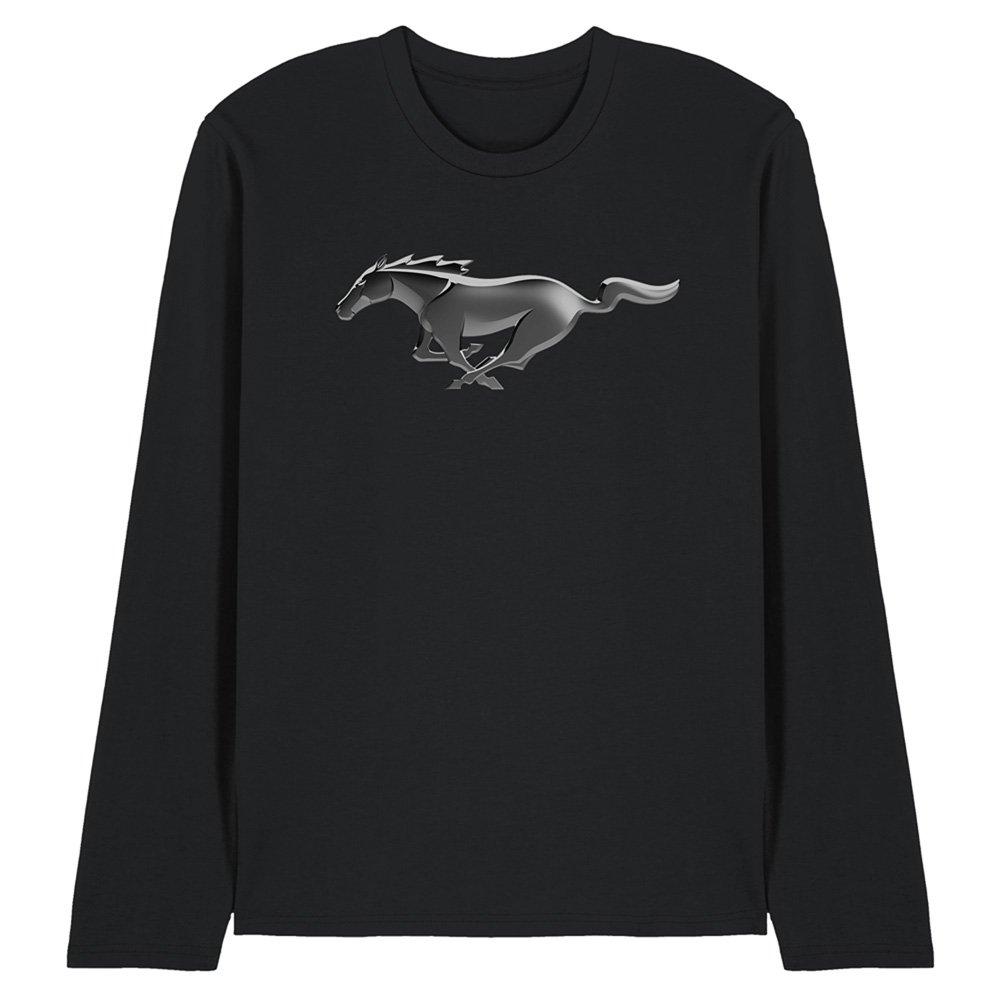 Black - Ford - Ford Mustang Modern Mustang Long Sleeve T-Shirt B - 1