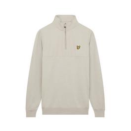 Lyle and Scott Crest Quarter Zip Knitted Top