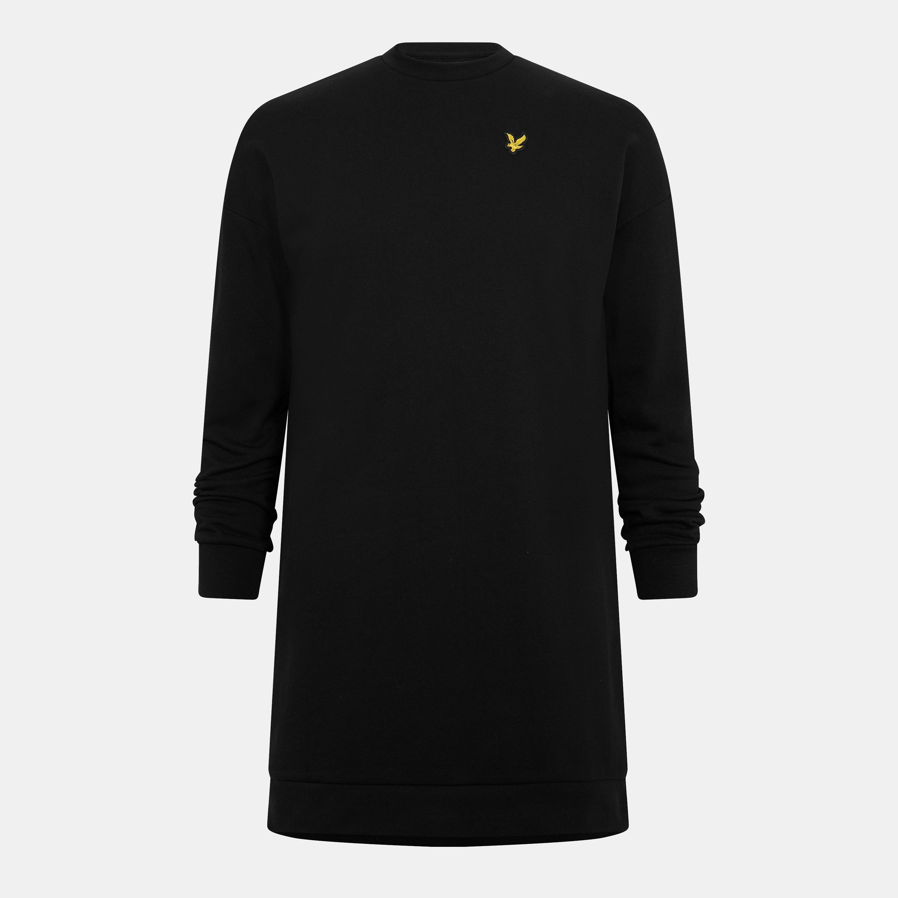 Jet Black - Lyle and Scott - Women's Hoodie Dress - 1