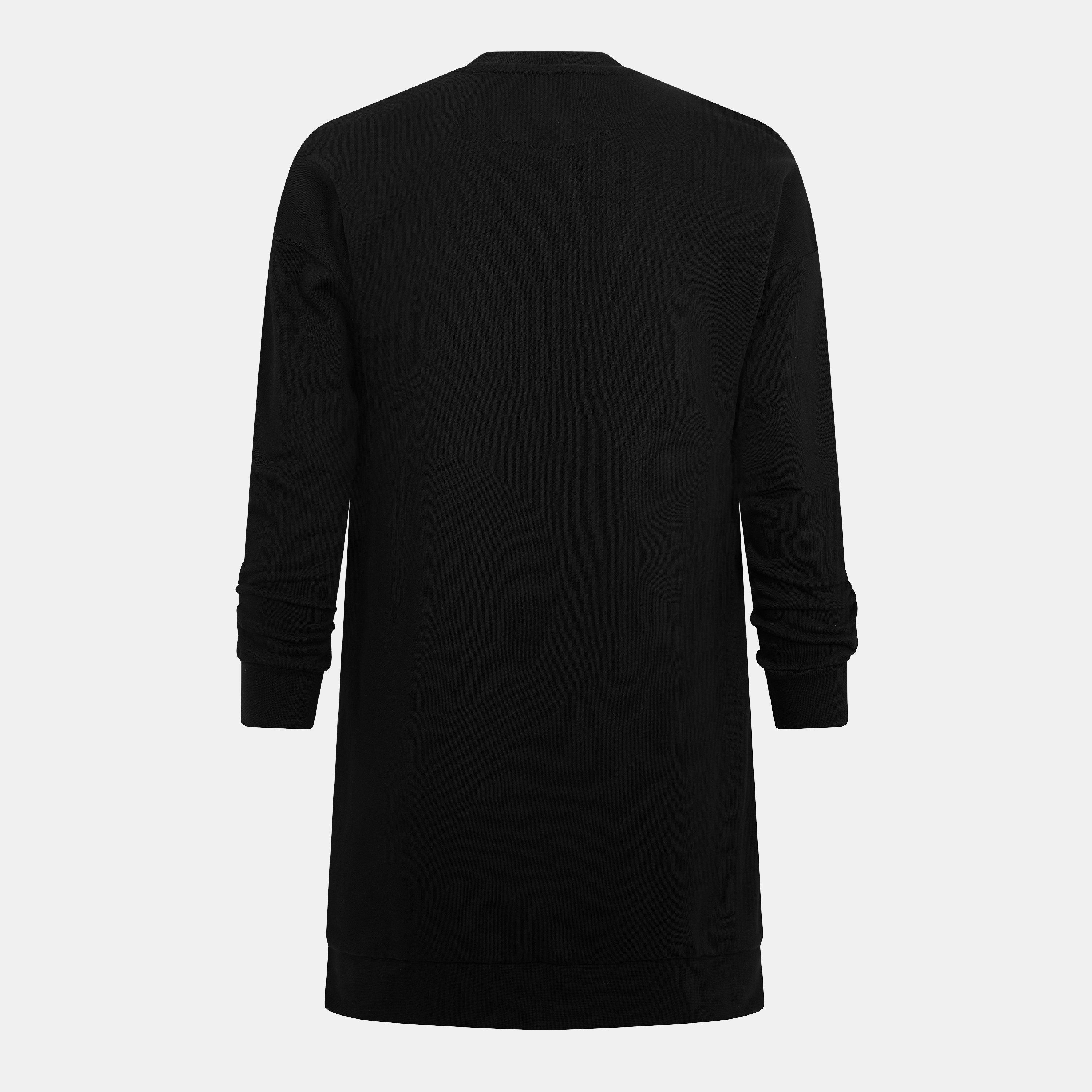 Jet Black - Lyle and Scott - Women's Hoodie Dress - 2