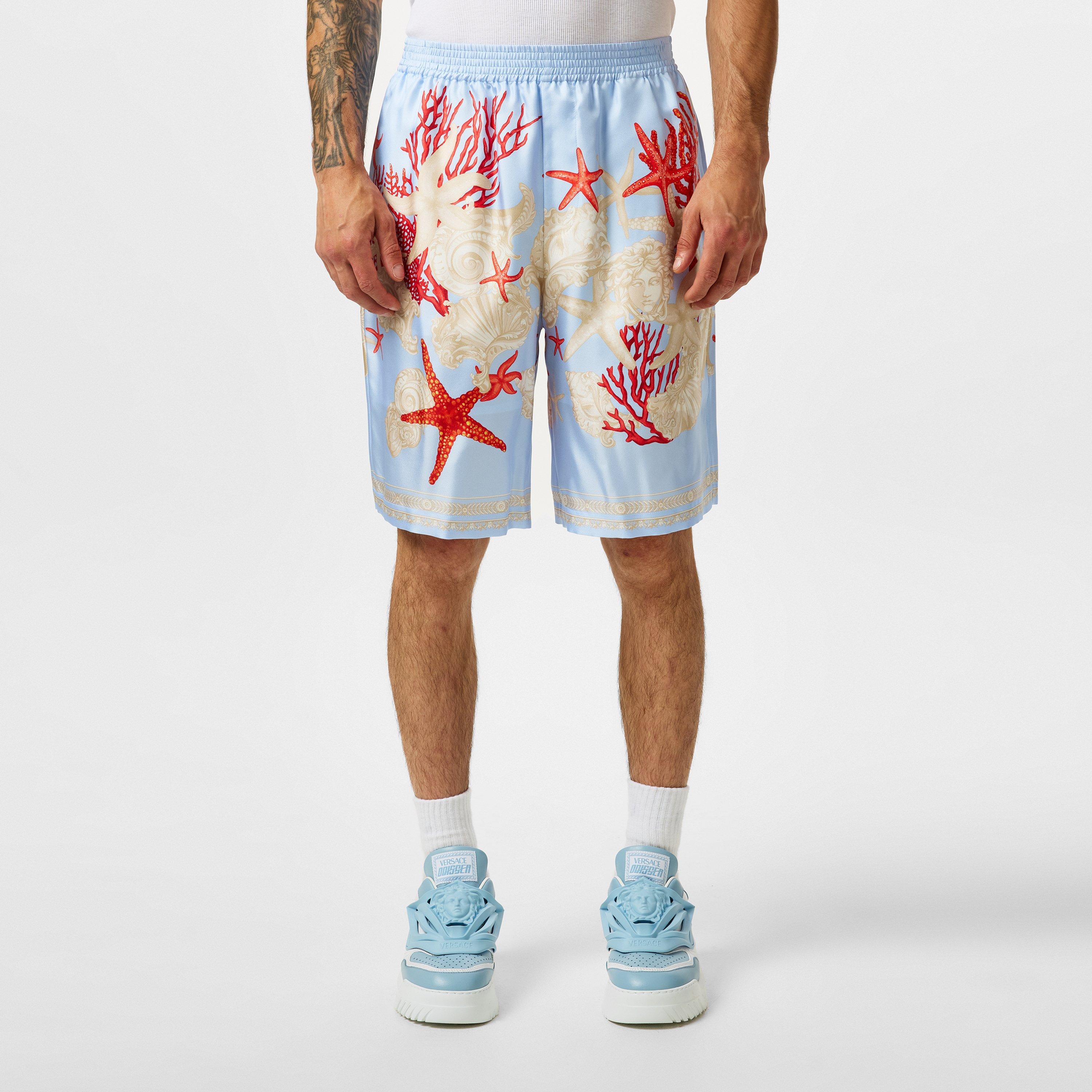 Multi - Versace - Men's Silk Beach Shorts - 3