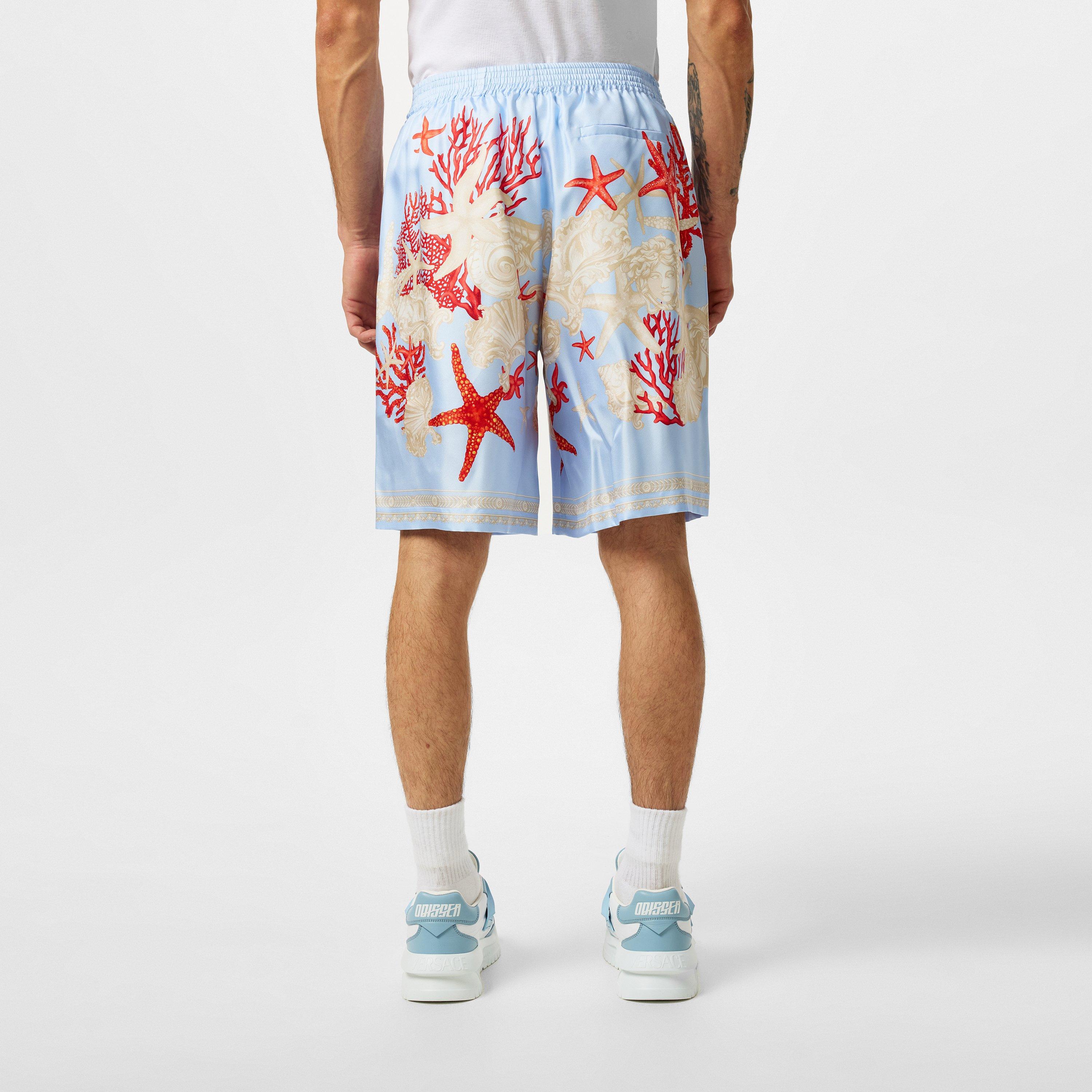 Multi - Versace - Men's Silk Beach Shorts - 4