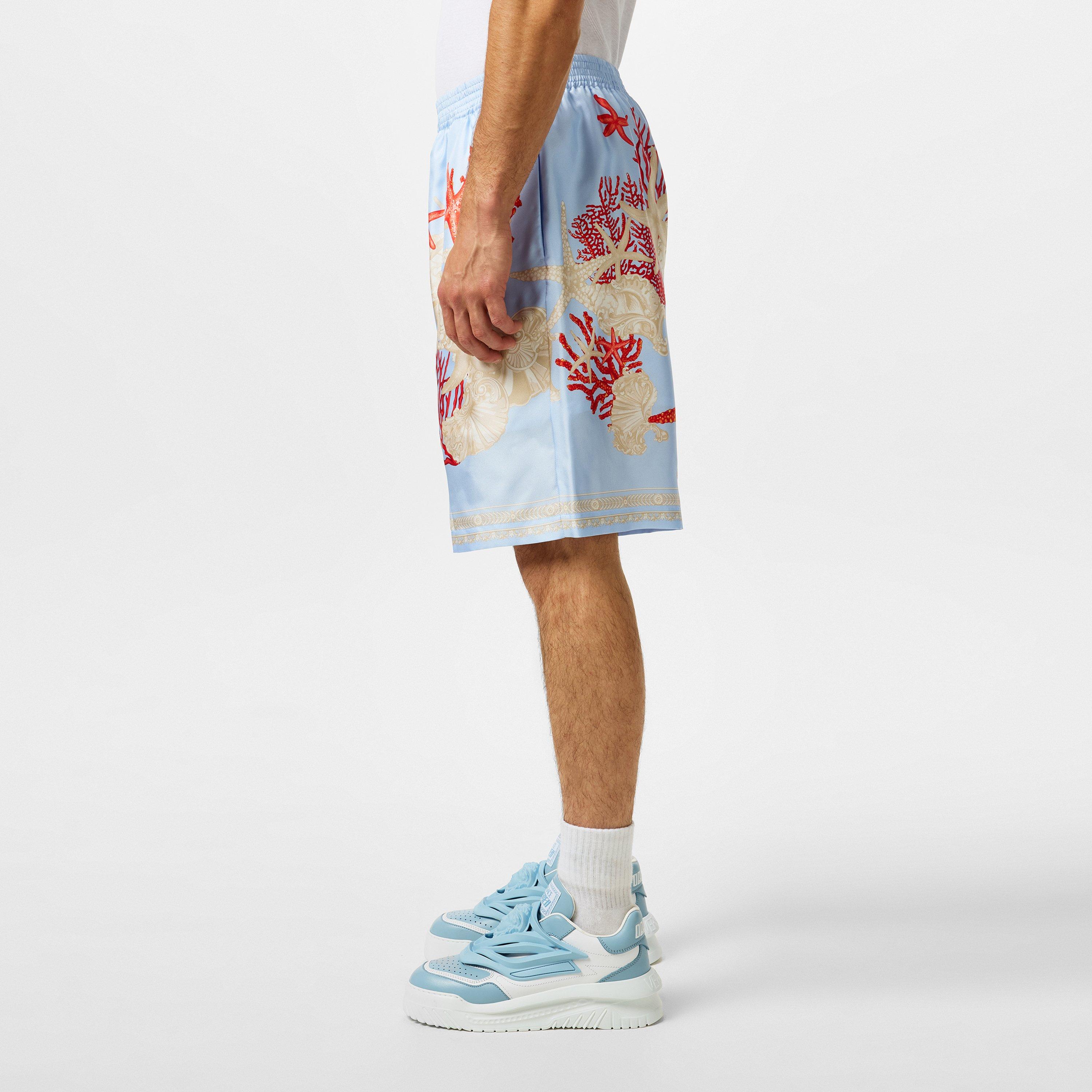 Multi - Versace - Men's Silk Beach Shorts - 5