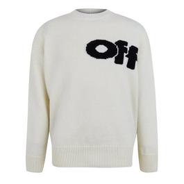 Off White Logo Knit Sweatshirt