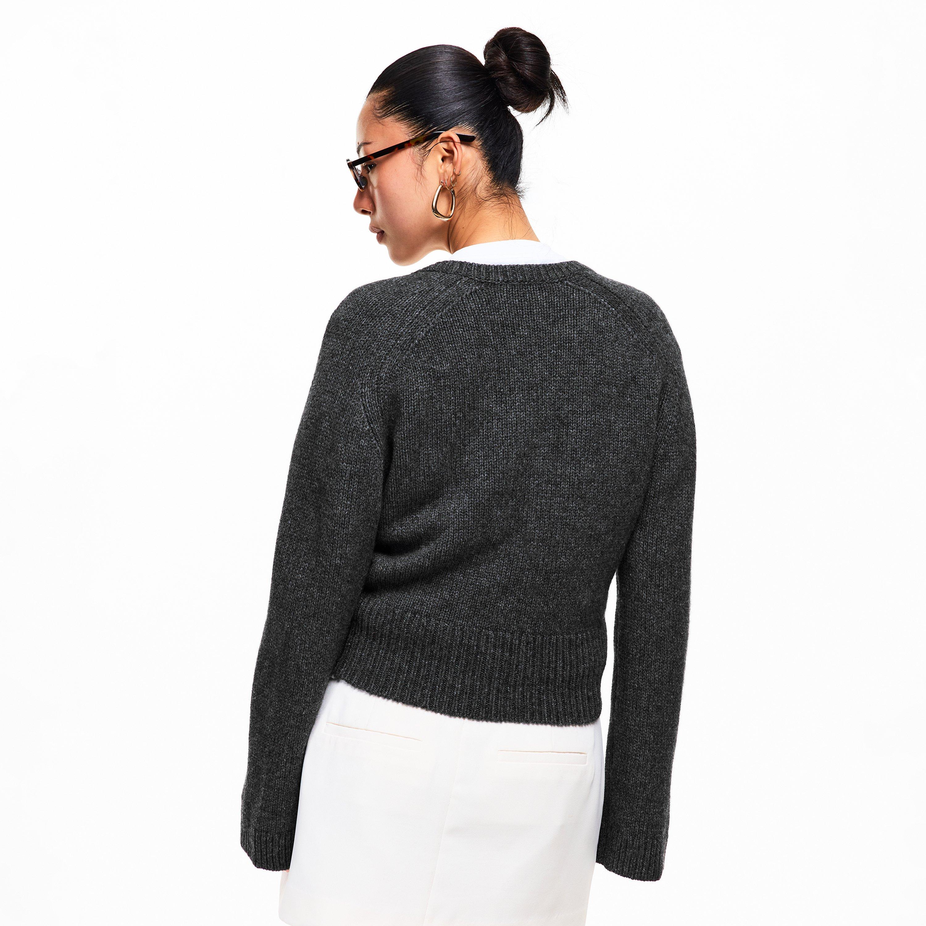 Phantom - Ganni - Women's Wool Yak V-Neck Jumper - 4