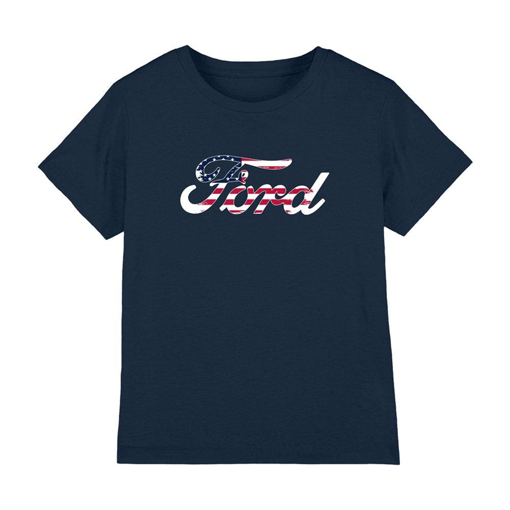 Navy - Ford - Ford Flag Logo Kids T-Shirt Navy - 1