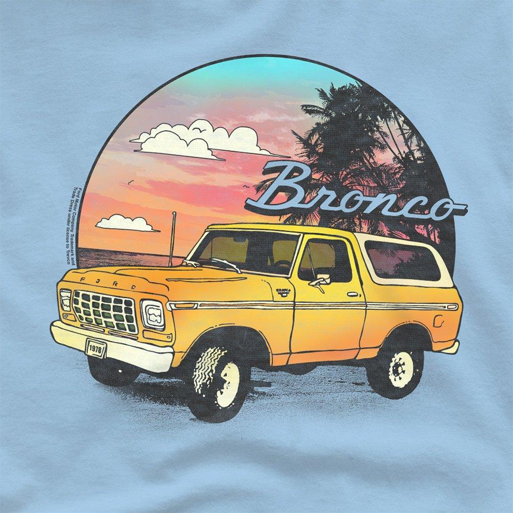 Light Blue - Ford - Ford Bronco Bronco At The Beach T-Shirt Light Blu - 2