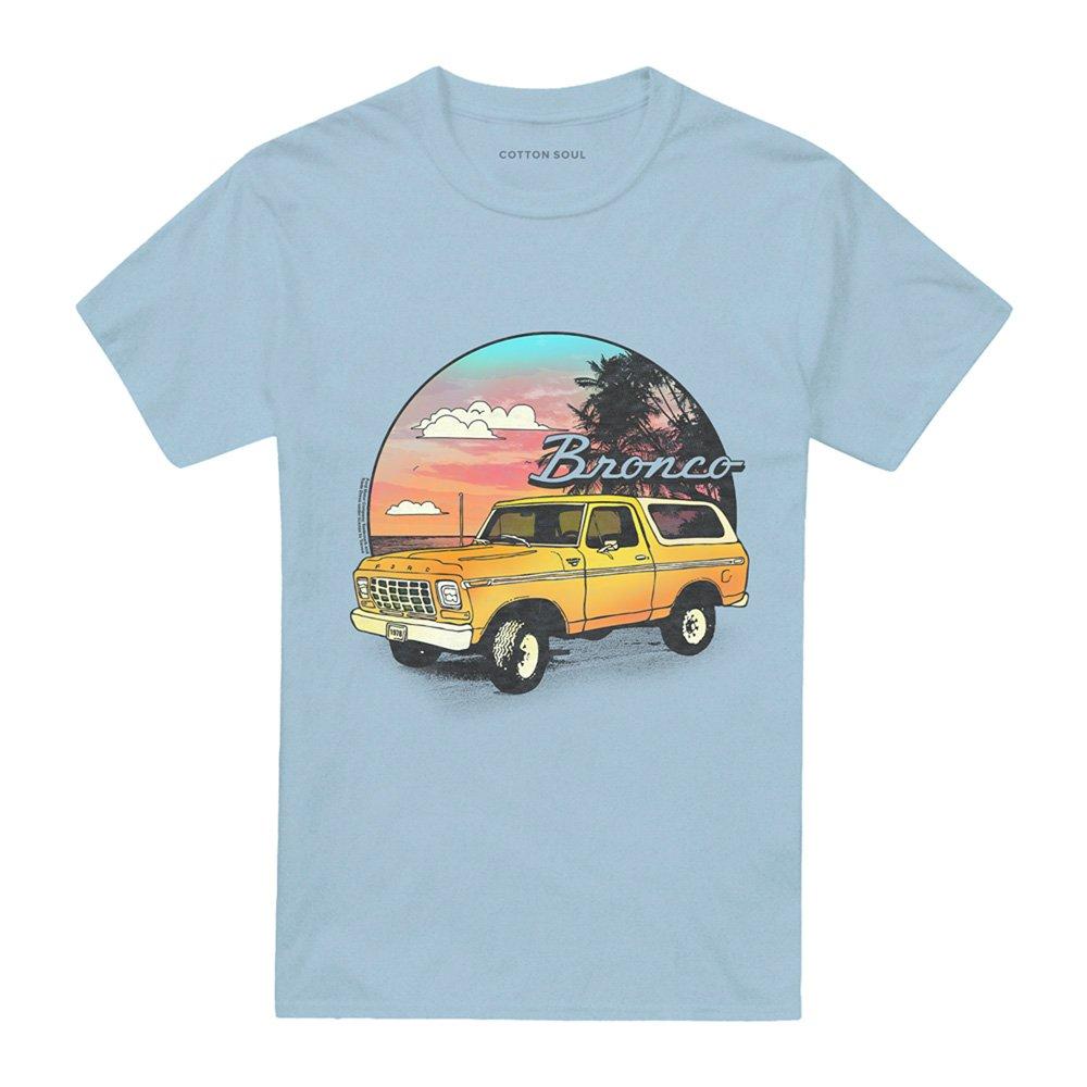 Light Blue - Ford - Ford Bronco Bronco At The Beach T-Shirt Light Blu - 4