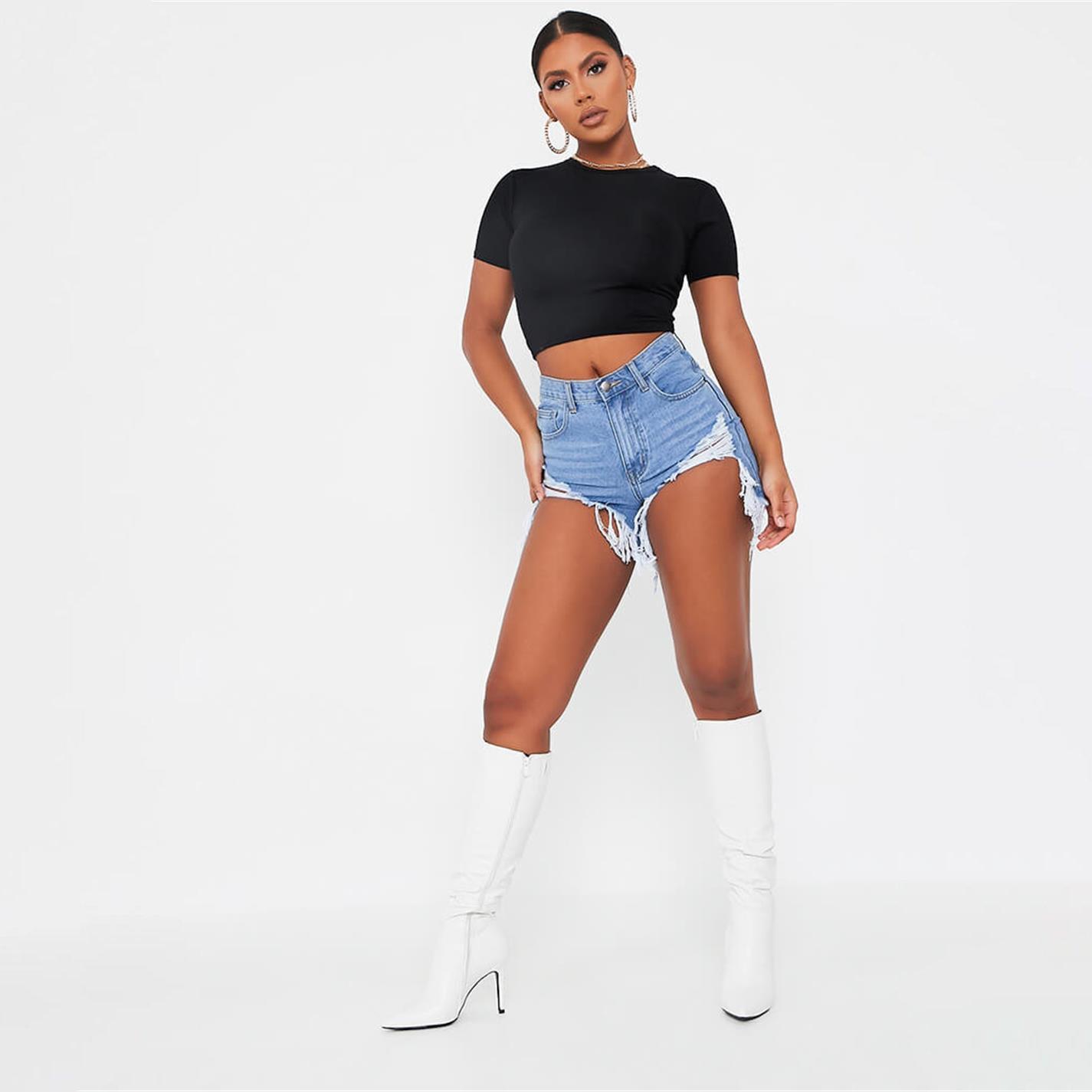 Nero - I Saw It First - ISAWITFIRST Fitted Cropped T Shirt - 2