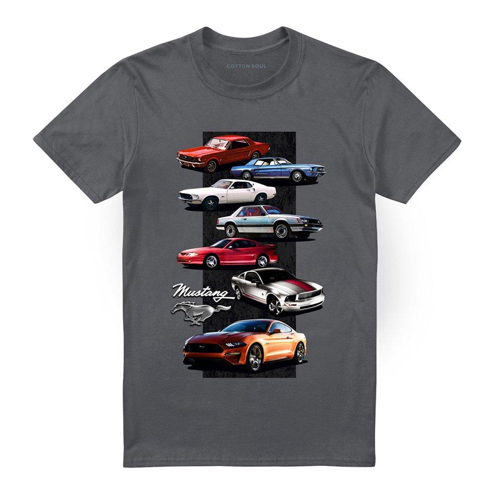 Charcoal - Ford - Ford Mustang Stack T-Shirt Charcoal - 4