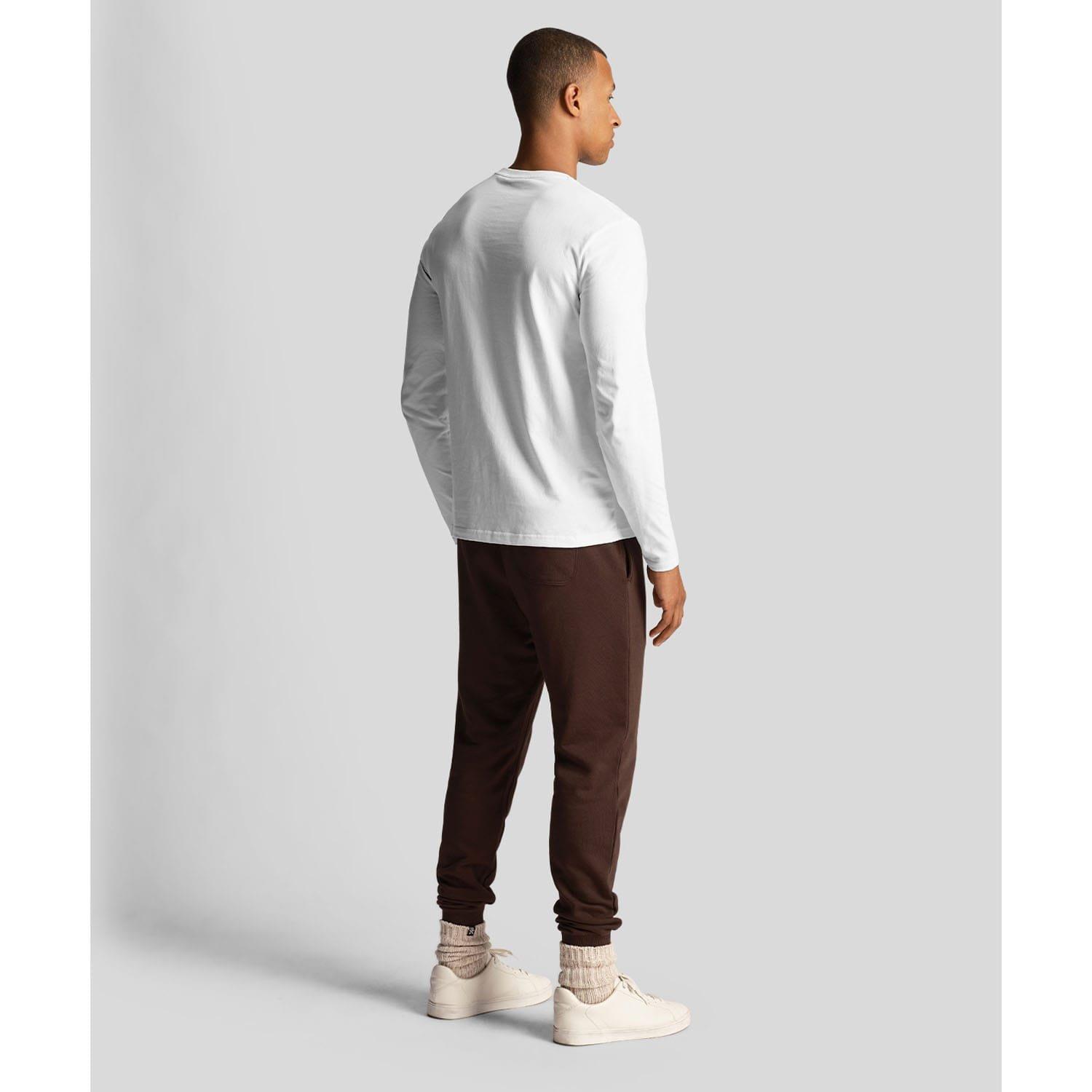 White - Lyle and Scott - Co-Ordinate Print Plain Long Sleeve T-Shirt - 3