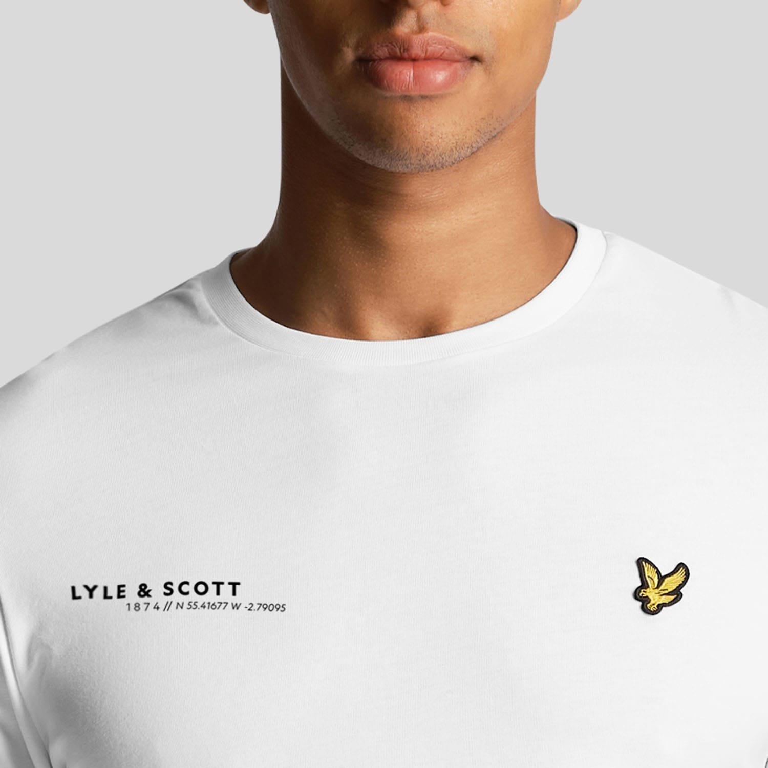 White - Lyle and Scott - Co-Ordinate Print Plain Long Sleeve T-Shirt - 4