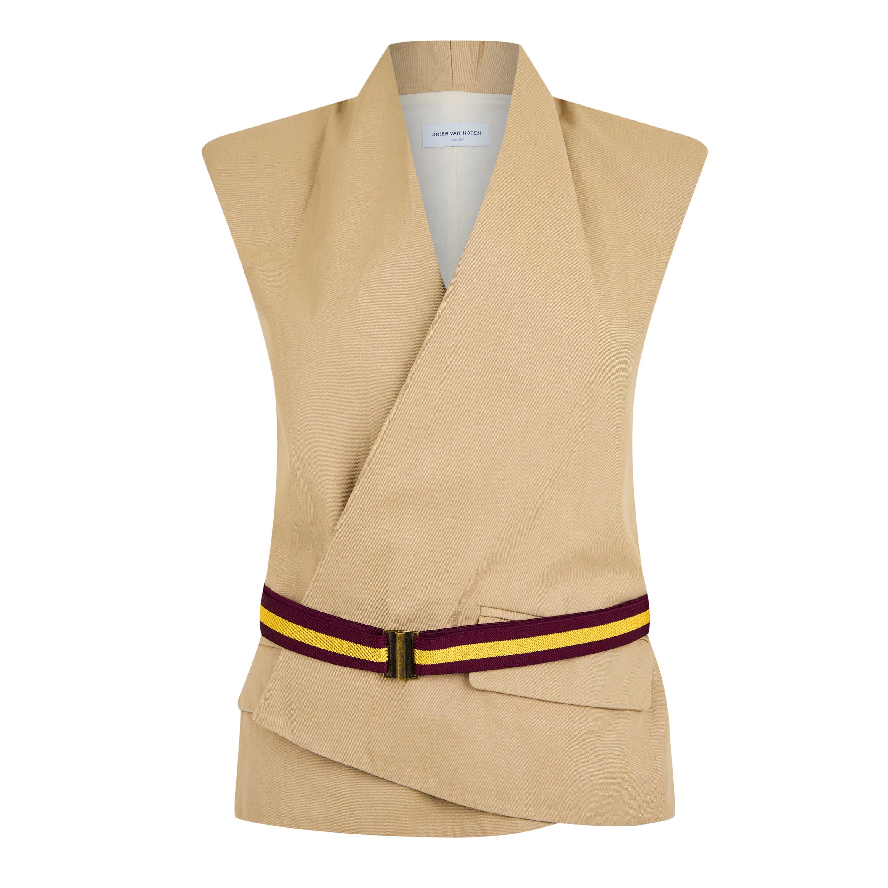 BEIGE - Dries Van Noten - Vilian Sleeveless Jacket - 5