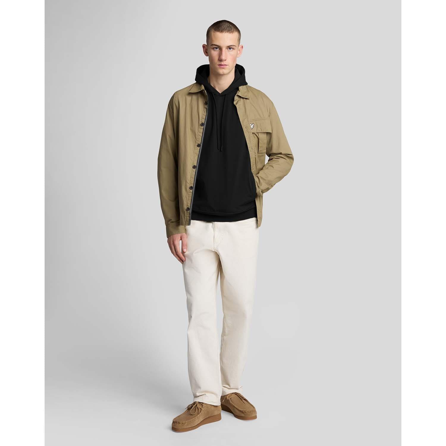 Black - Lyle and Scott - Softshell Hybrid Pullover Hoodie - 2