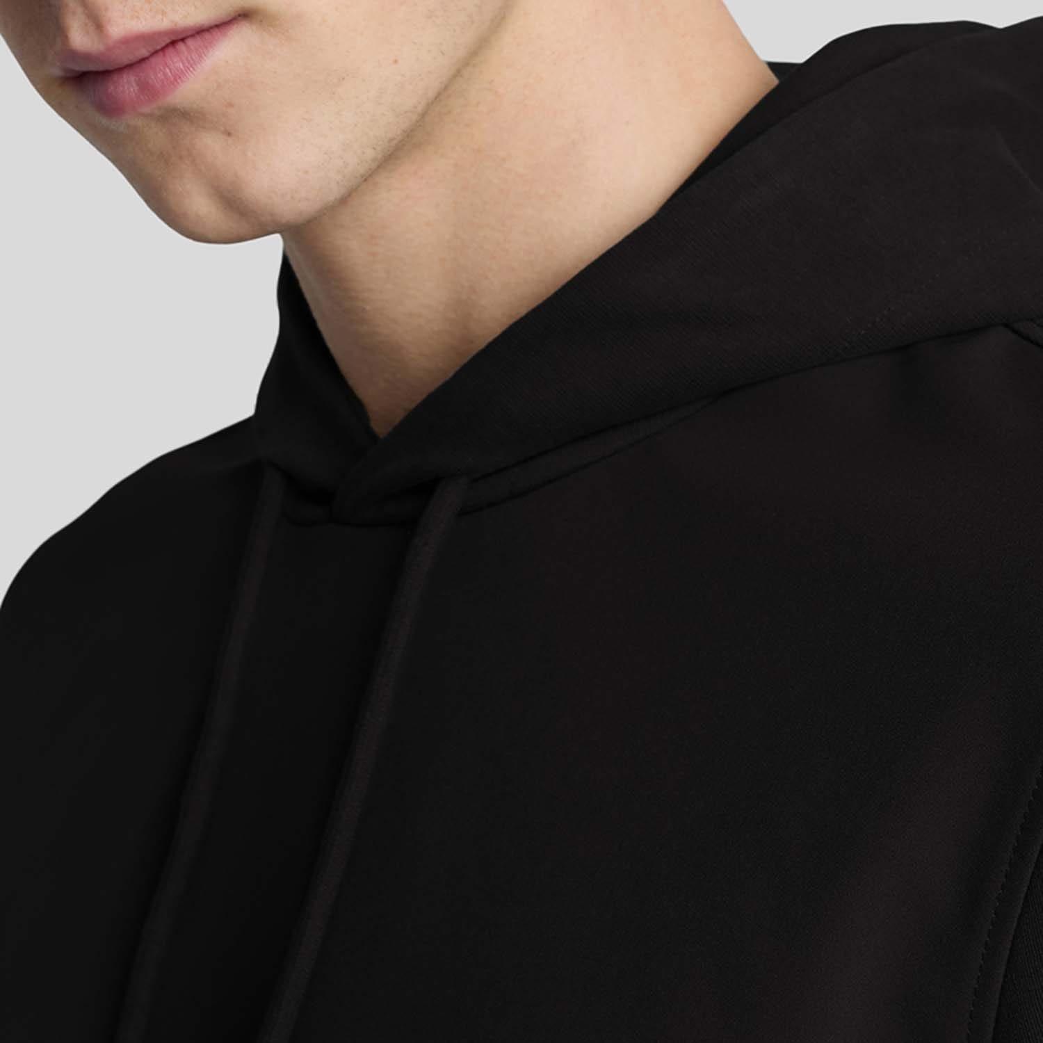 Black - Lyle and Scott - Softshell Hybrid Pullover Hoodie - 4