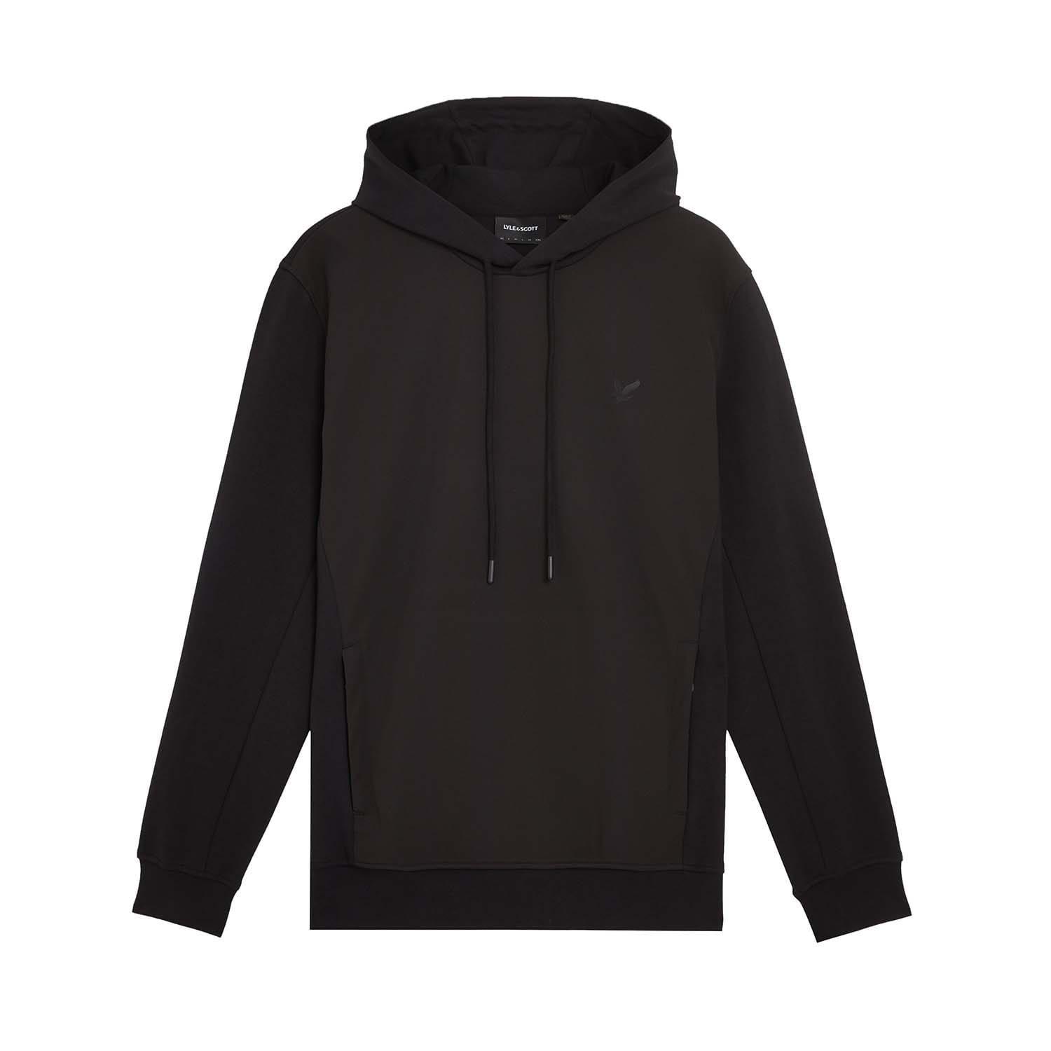 Black - Lyle and Scott - Softshell Hybrid Pullover Hoodie - 5
