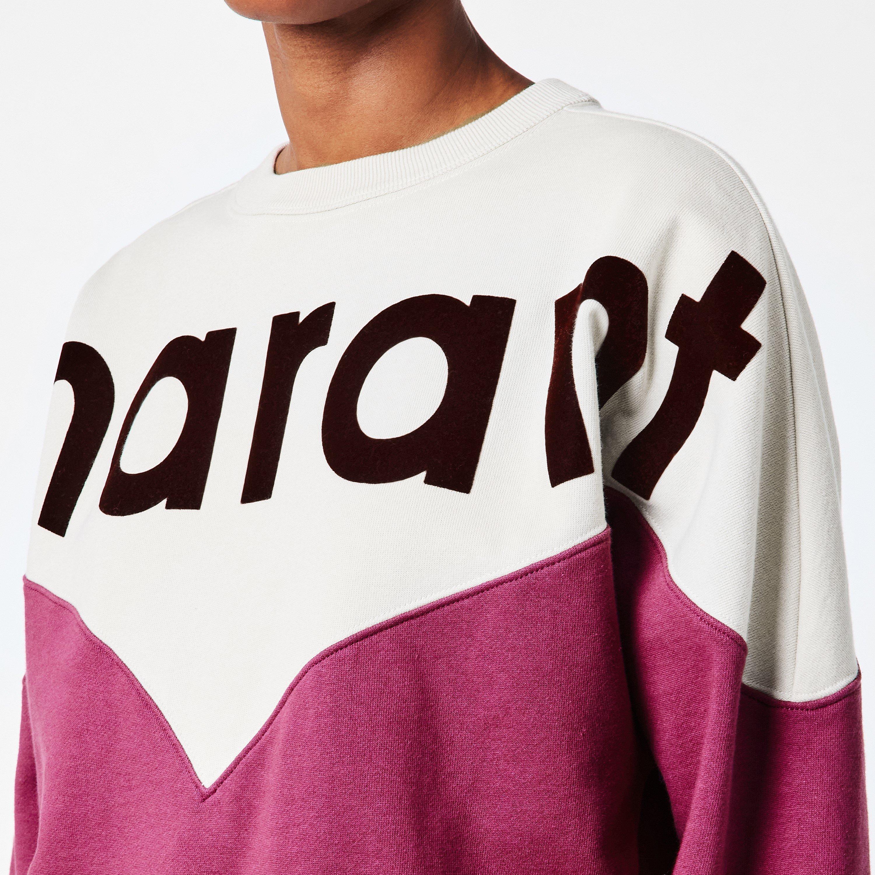 Ecru/Rspbr ECRY - Marant Etoile - Women's Houston Crew Neck Jumper - 5