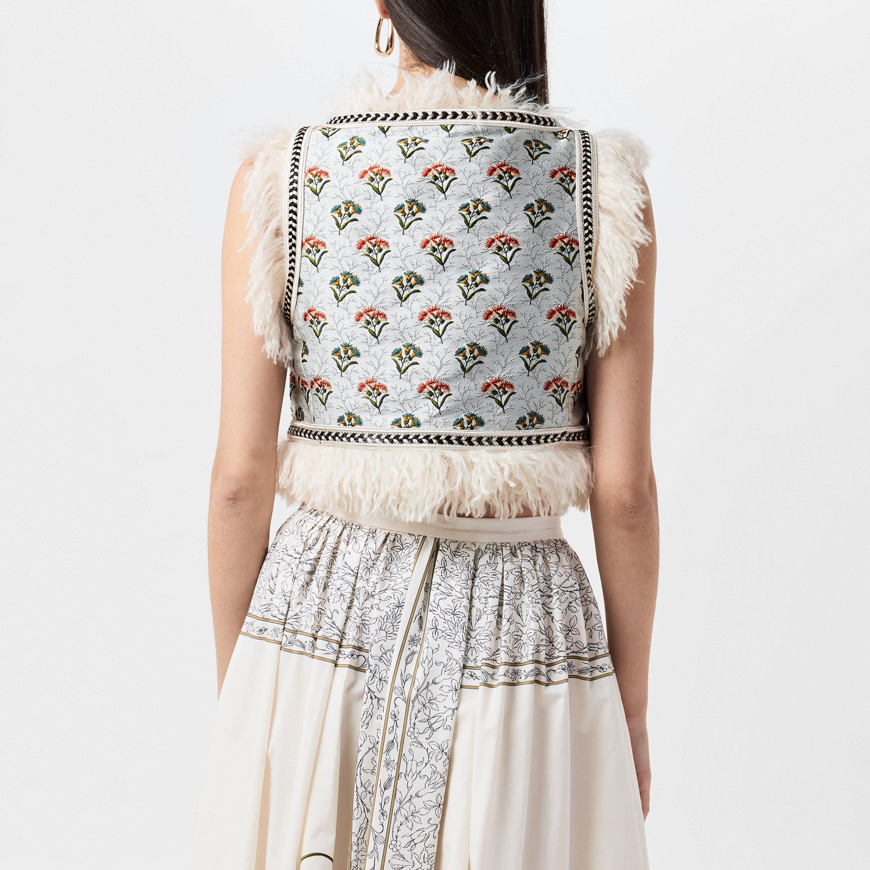 Ivory/Multi - Giambattista Valli - Jacquard Waistcoat - 3