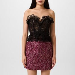 Alessandra Rich Lace Bustier With Bow