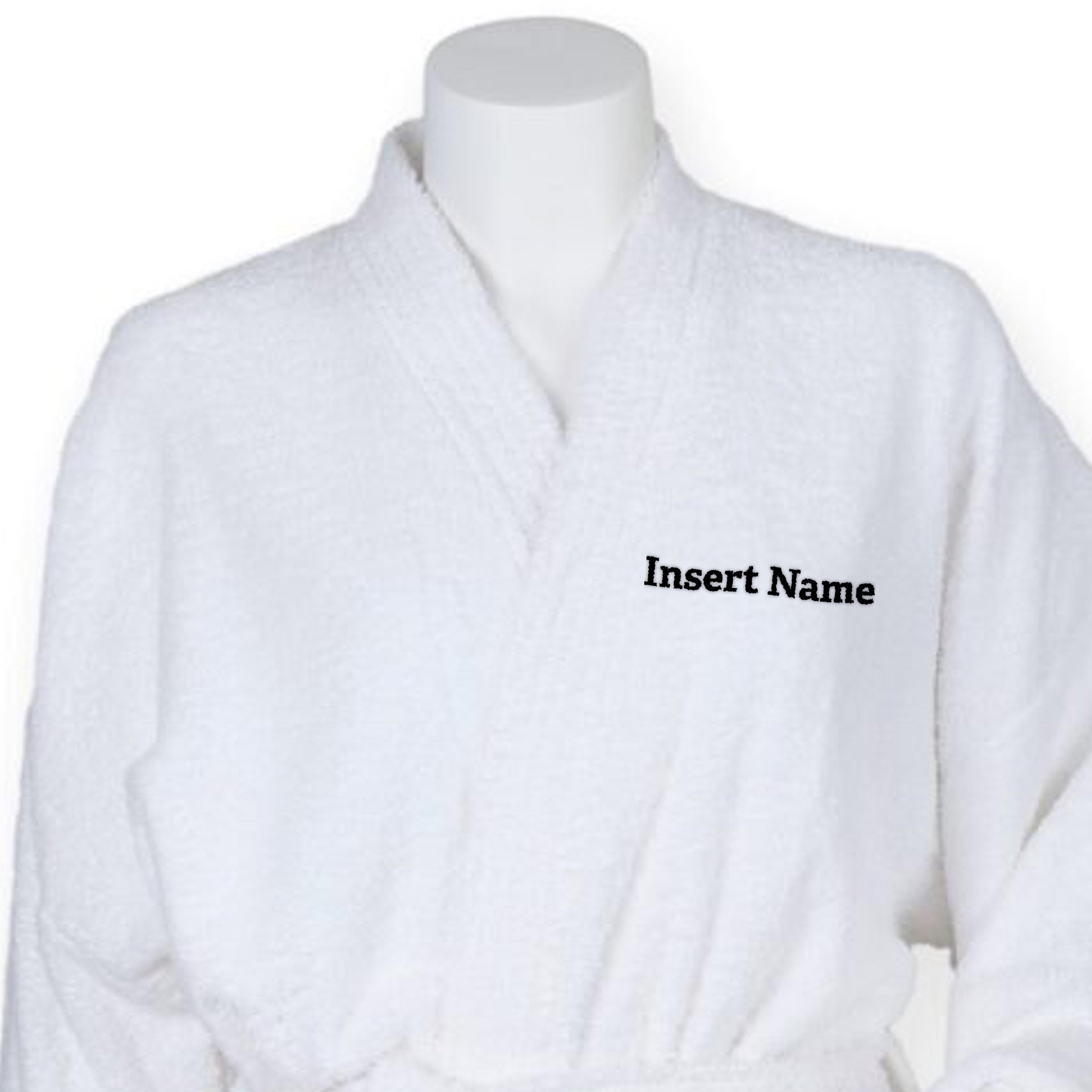 White - Towel City - Unisex C Robe Long Sleeve Cotton Bathrobe - 1