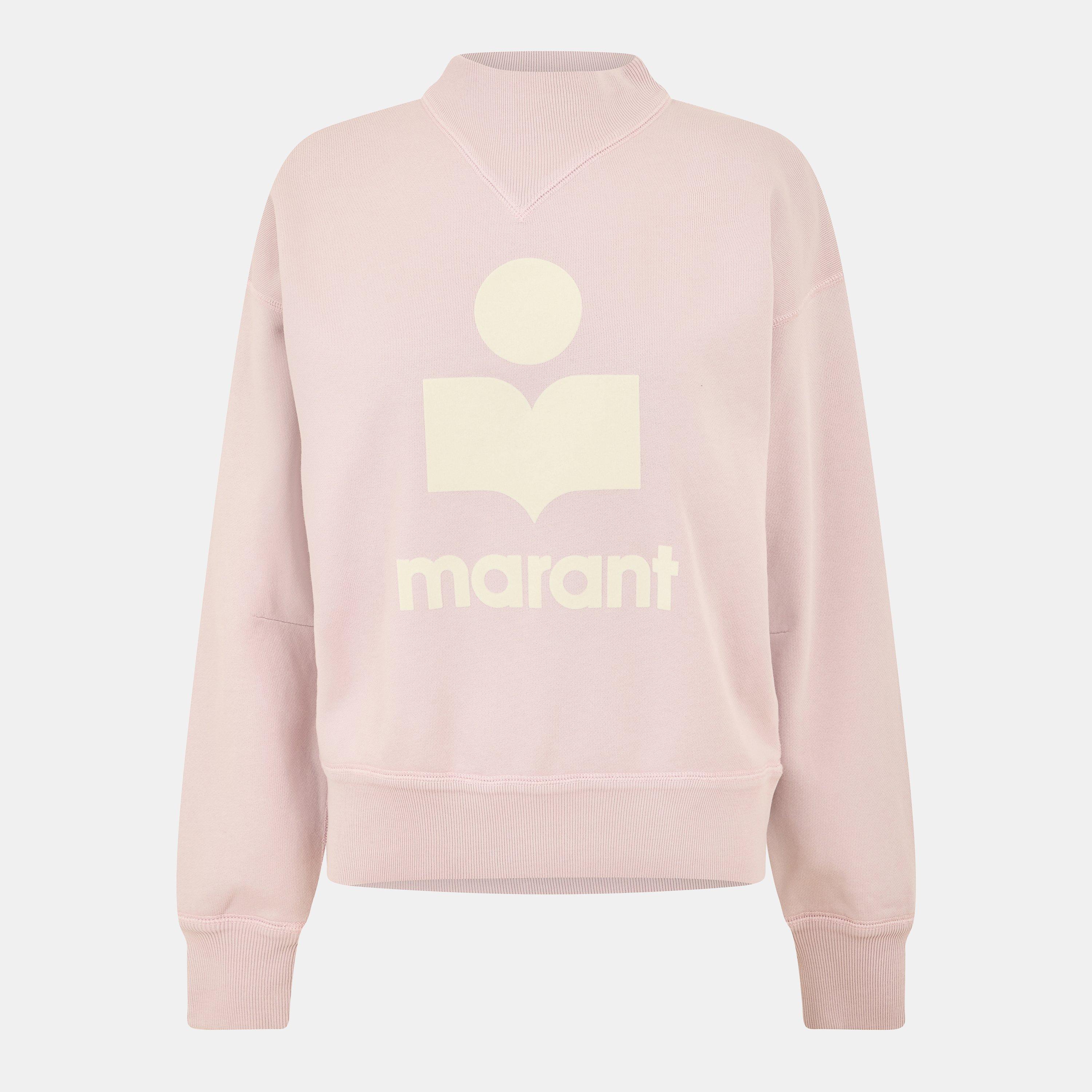 Marant Etoile Women's Moby Crew Neck Jumper - Pink/Ecru LKEC - Size 10 (S)