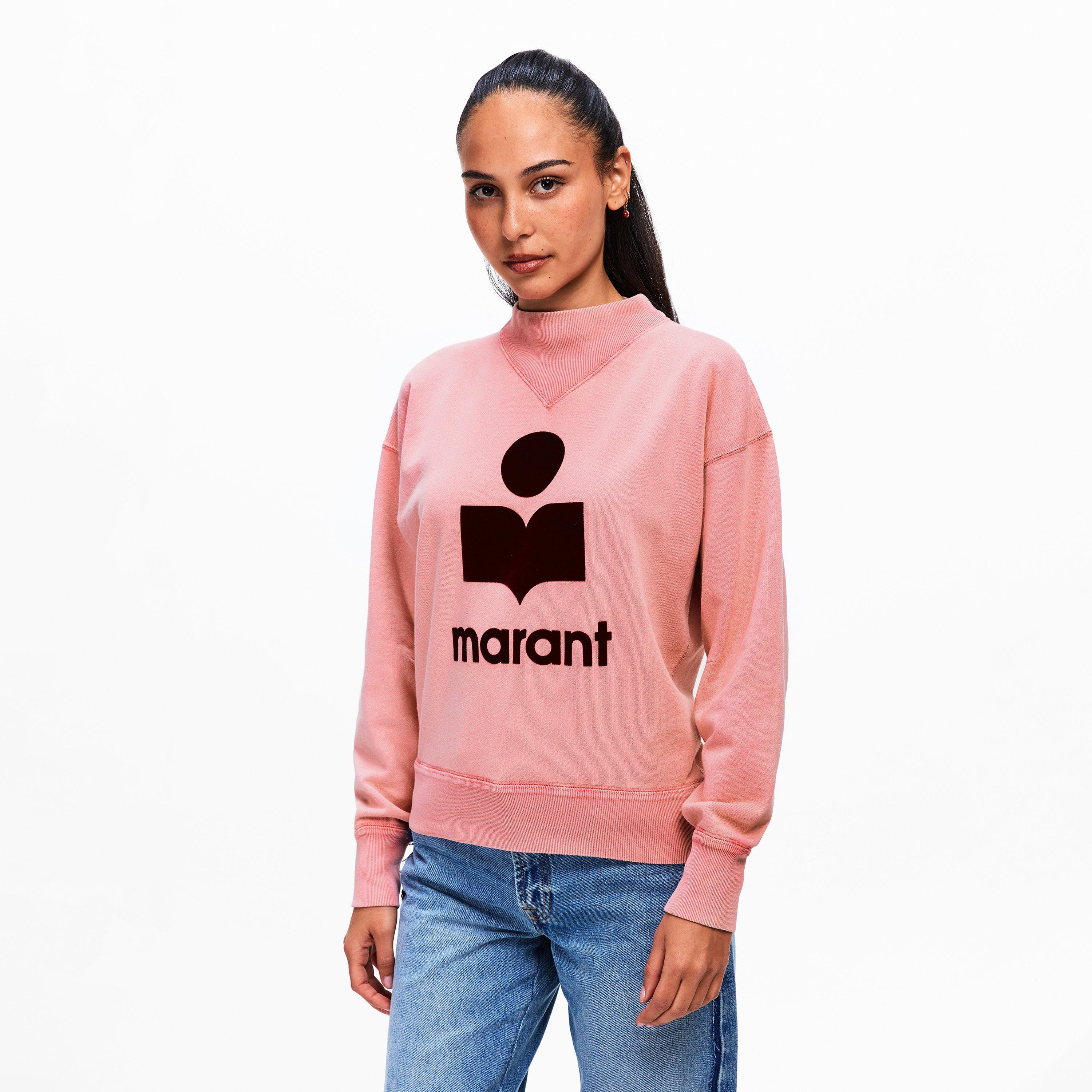 Bubblegm/Brgndy - Marant Etoile - Women's Moby Crew Neck Jumper - 3
