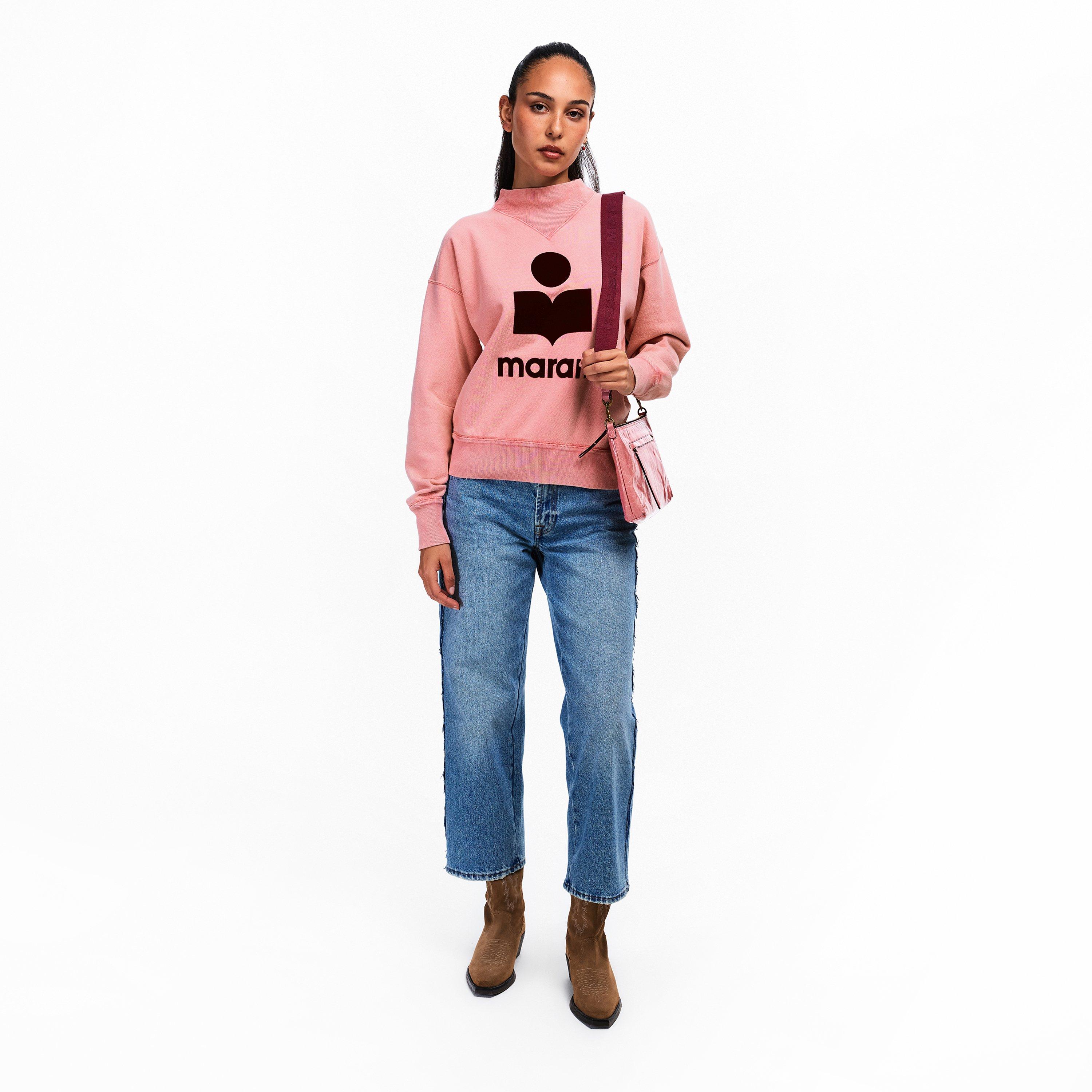 Bubblegm/Brgndy - Marant Etoile - Women's Moby Crew Neck Jumper - 6