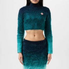 Casablanca Gradient Mohair High Neck Jumper