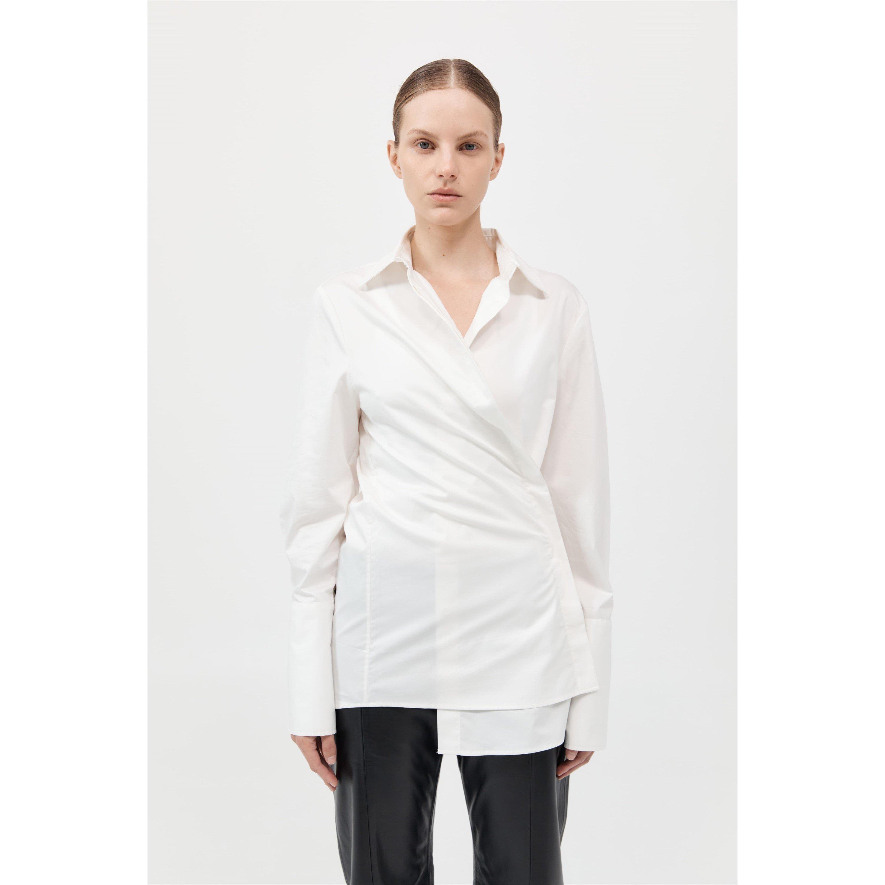 White - St. Agni - Wrap Shirt - 4