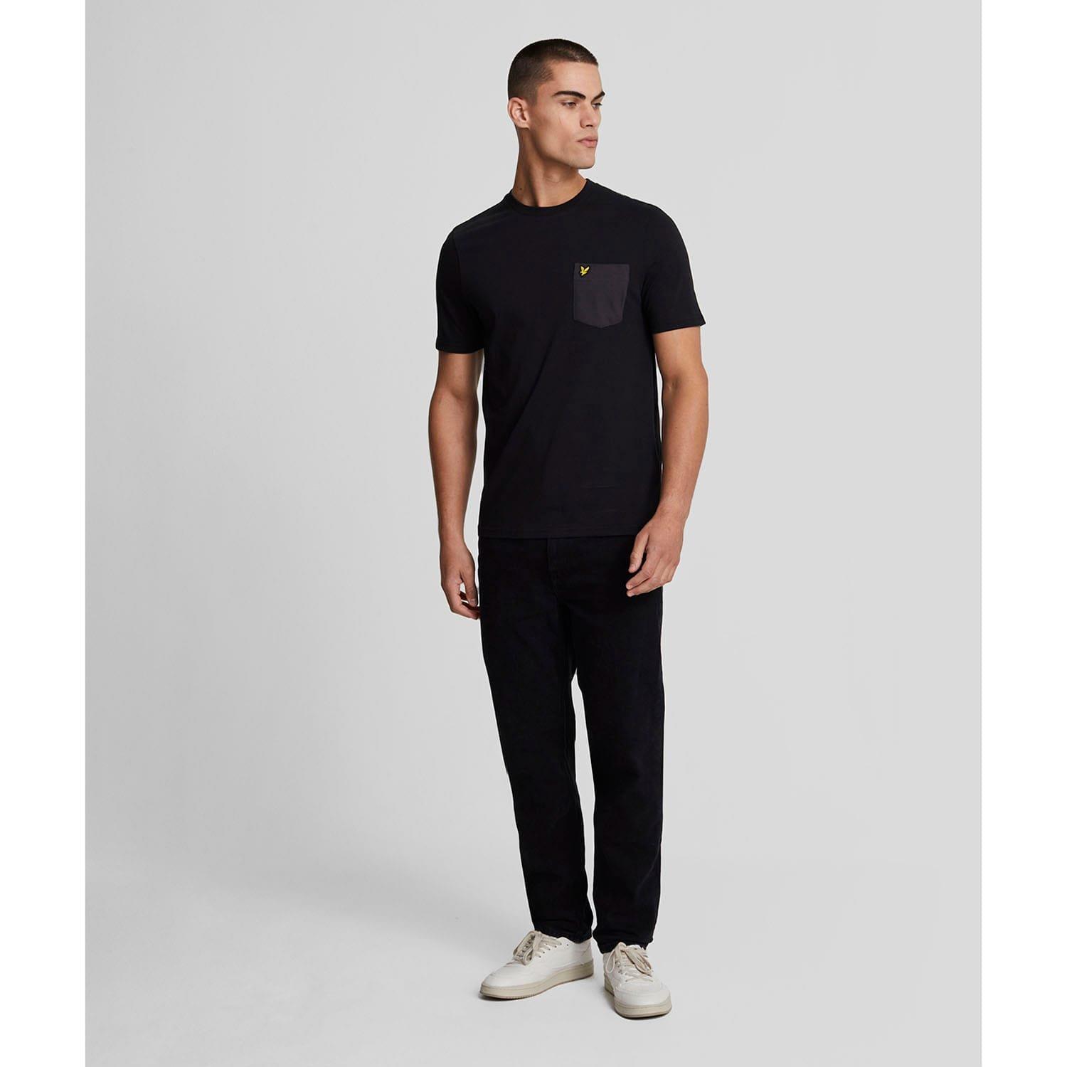 Black - Lyle and Scott - Tonal Pocket T-Shirt - 3
