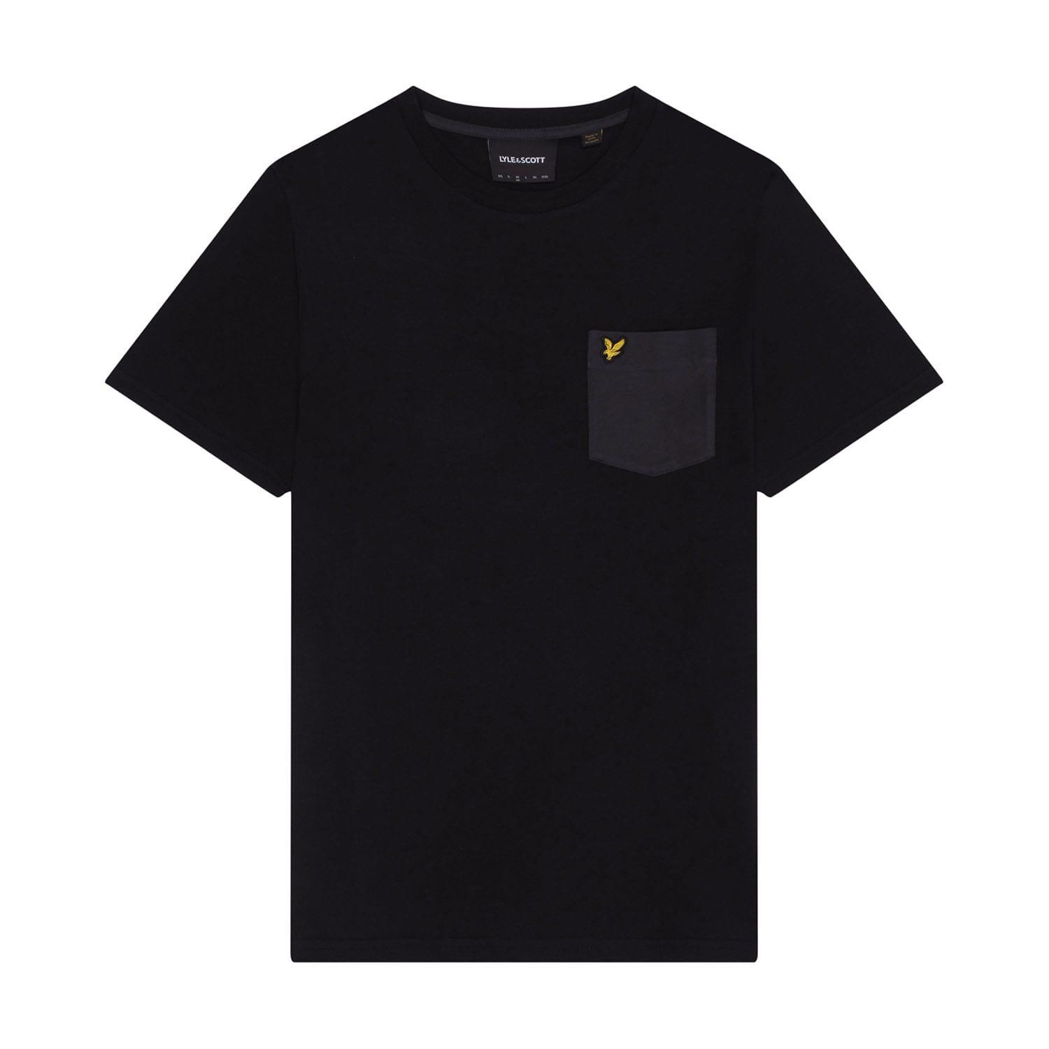 Black - Lyle and Scott - Tonal Pocket T-Shirt - 5