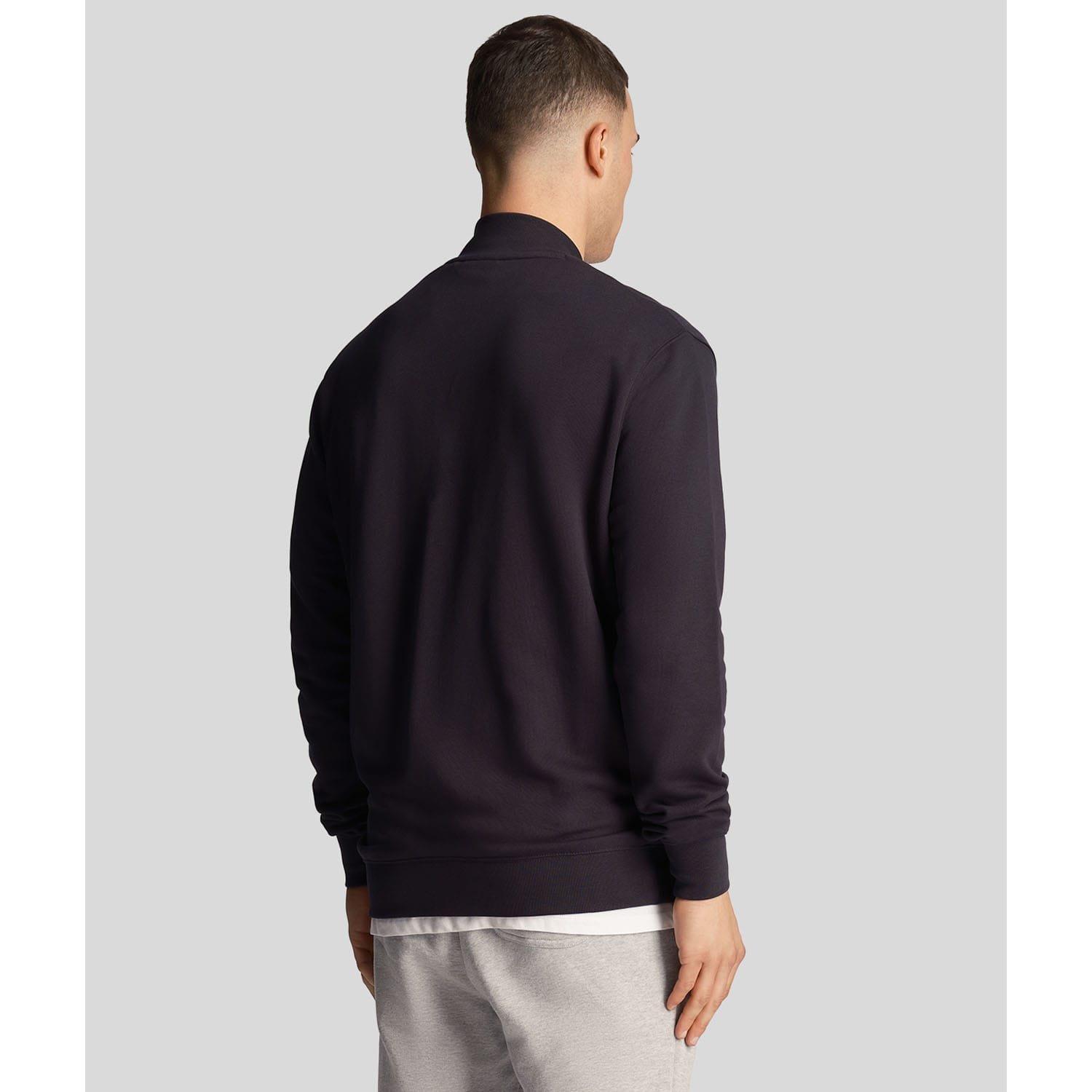 Navy - Lyle and Scott - Loopback Jersey Bomber Jacket - 3