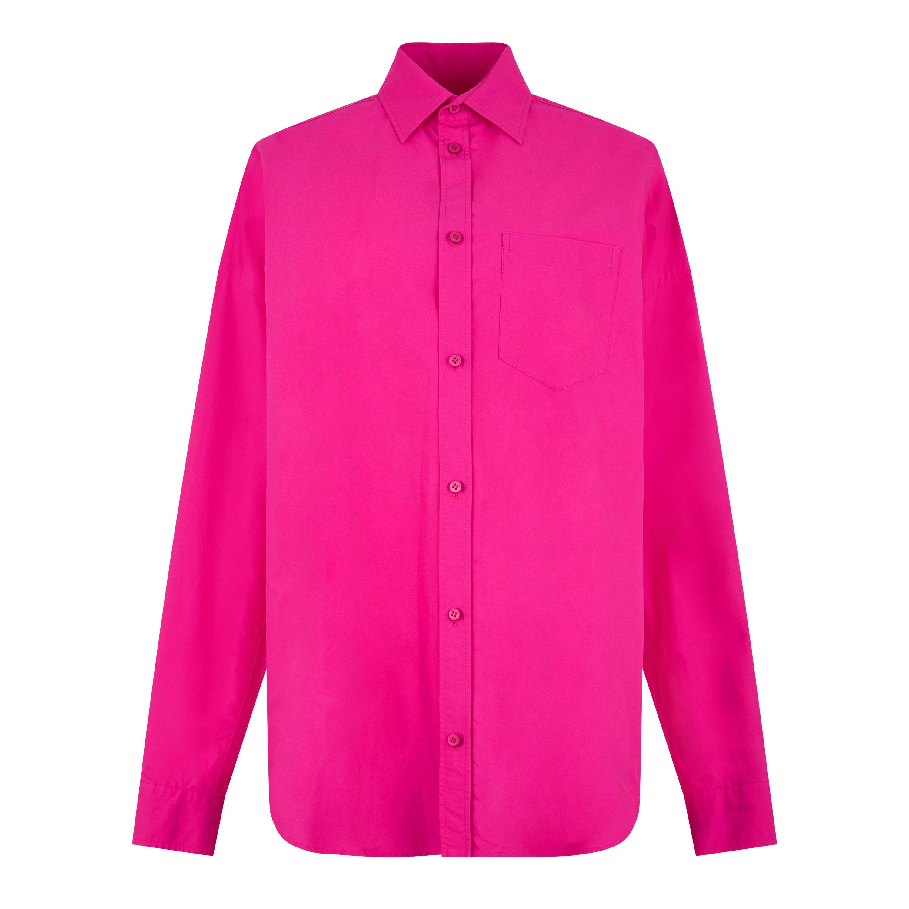 Pink/Black - Balenciaga - Logo Long Sleeve Shirt - 5