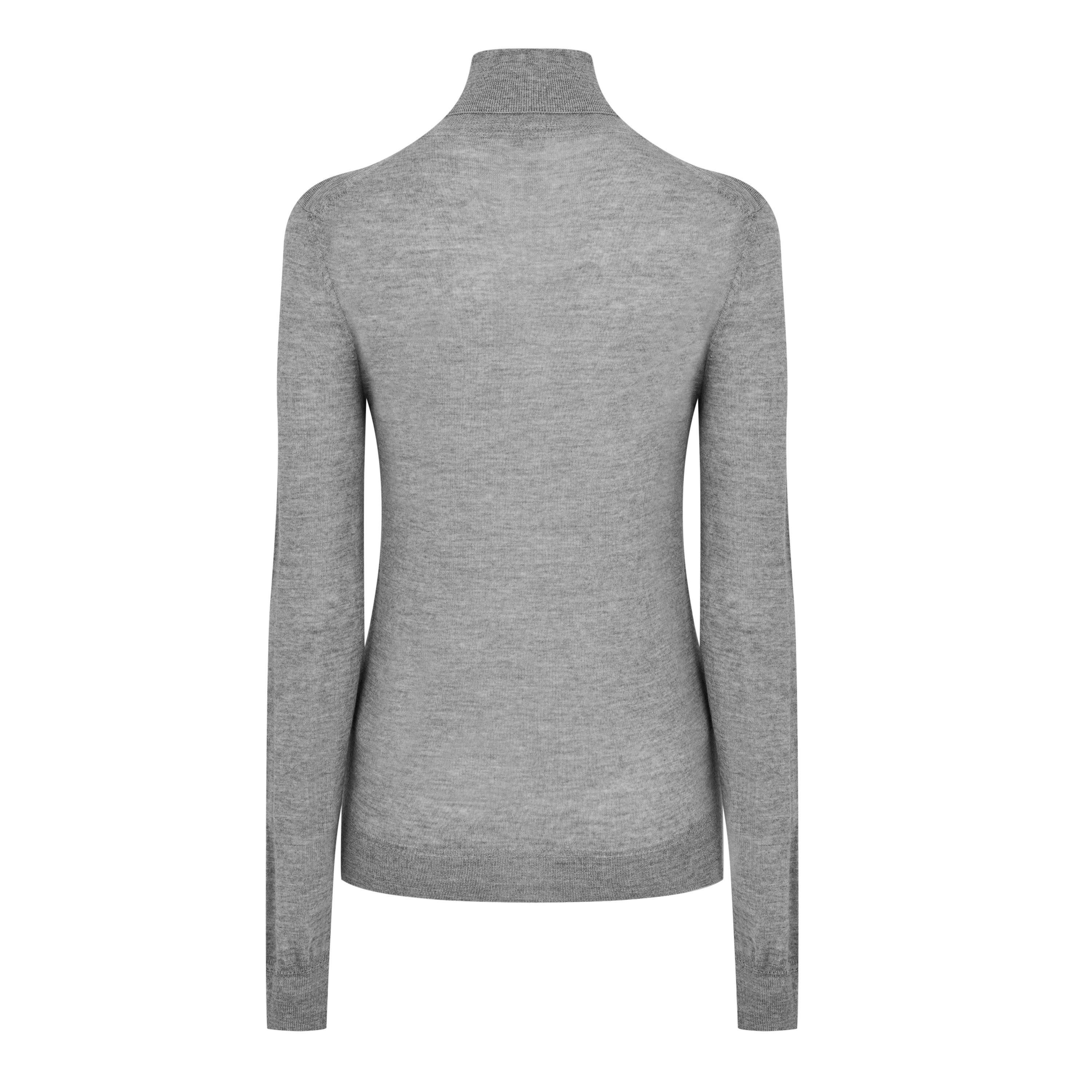Gris Chine - Saint Laurent - Cassandre Wool Sweater - 6