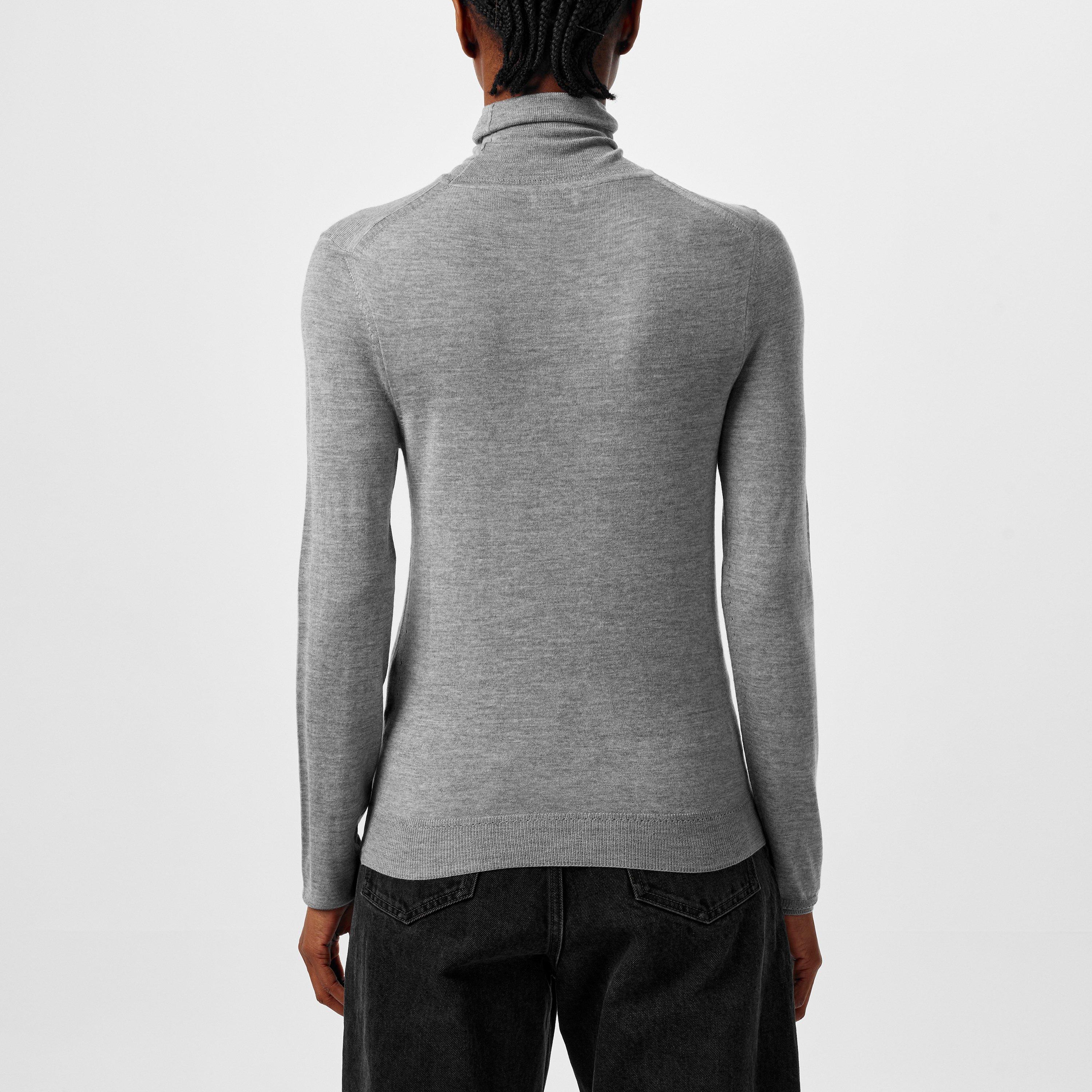 Gris Chine - Saint Laurent - Cassandre Wool Sweater - 3